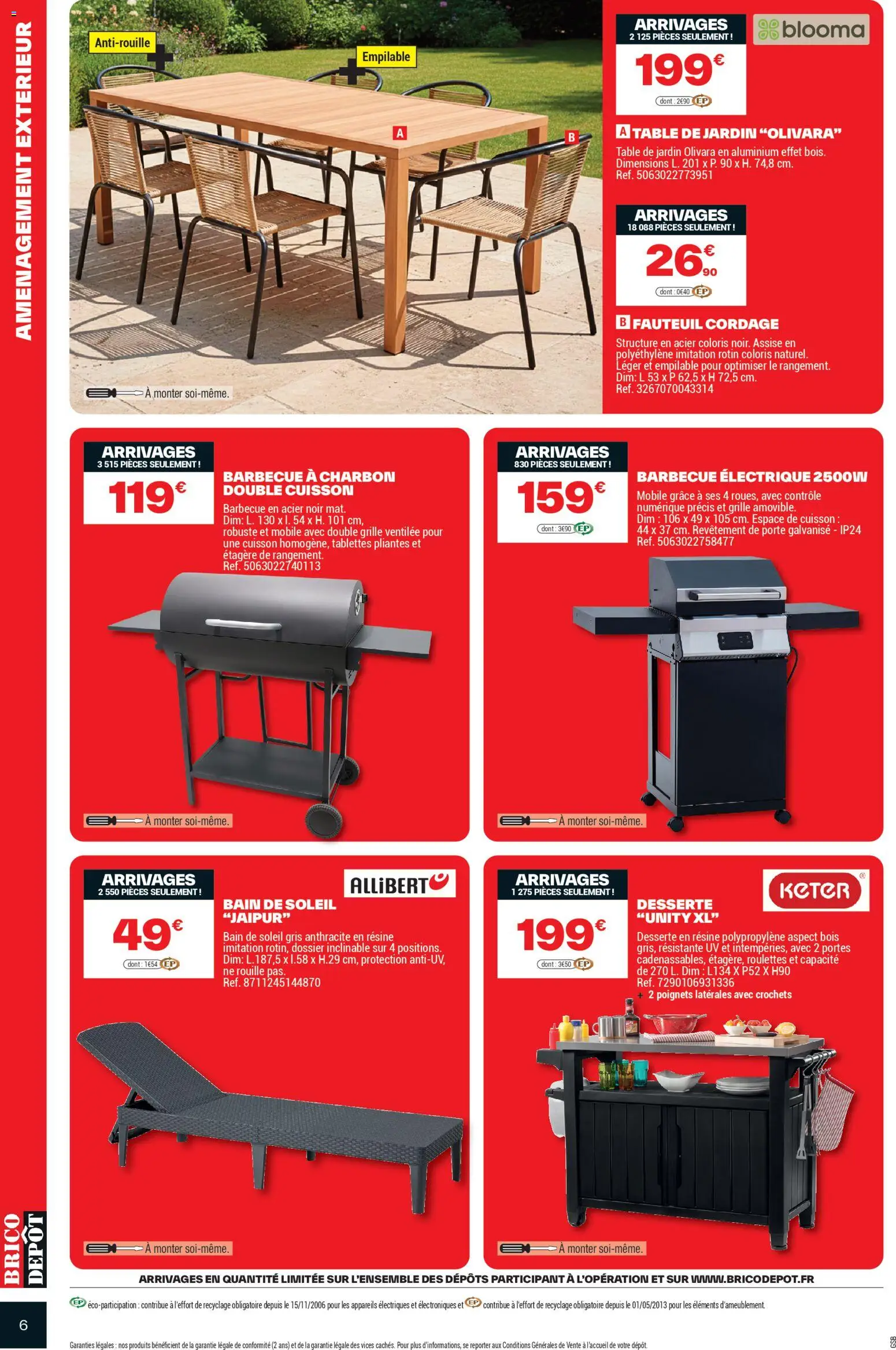 {H1} | Page: 6 | Produits: Barbecue, Porte, Table de jardin, Table