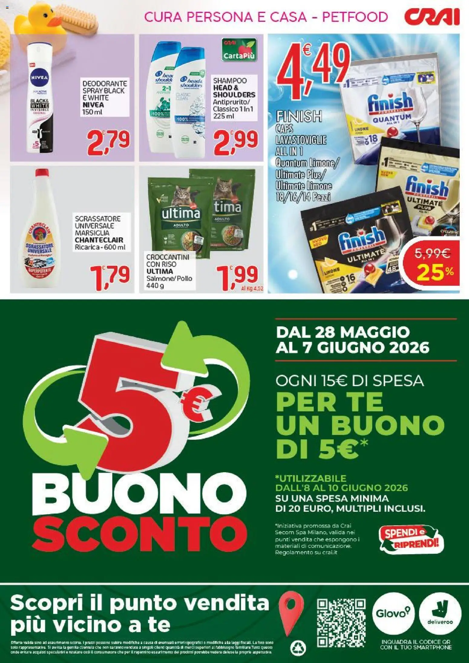 Volantino CRAI del 28.05.2026 | Pagina: 4 | Prodotti: Riso, Tè, Sgrassatore, Lavastoviglie