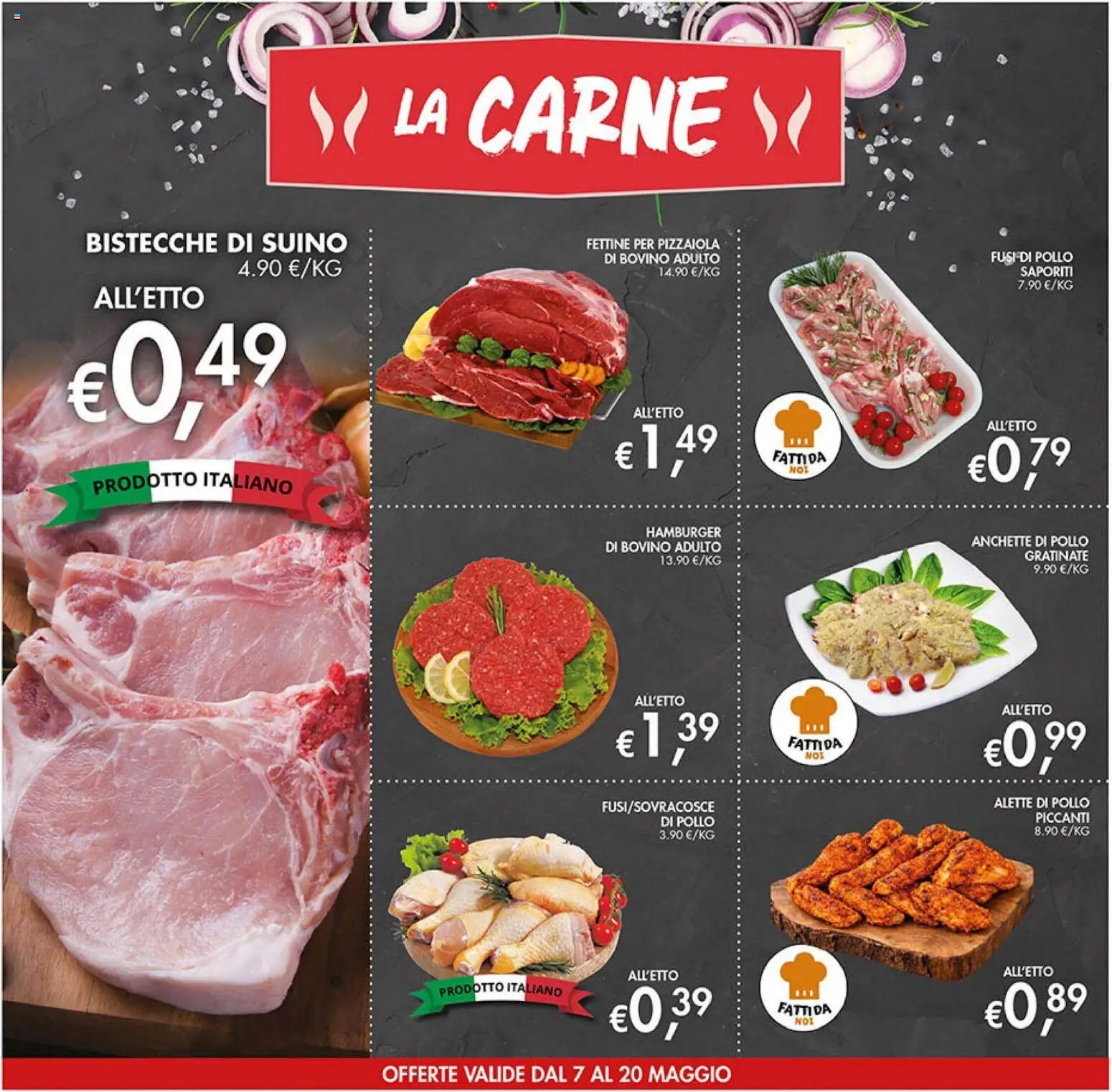 Volantino Coal del 07.05.2026 | Pagina: 8 | Prodotti: Bovino, Pollo, Suino, Hamburger