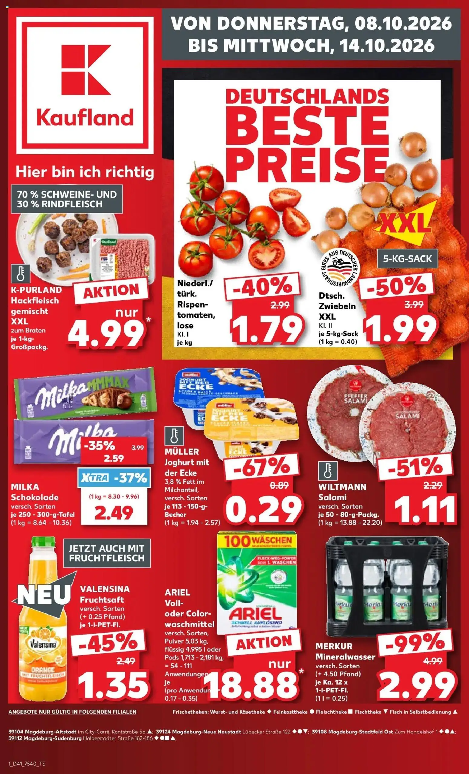 Prospekt Kaufland ab 05.10.2026 » Angebote Online zum Blättern | Seite: 11 | Produkte: Zwiebeln, Wurst, Salami, Fruchtsaft