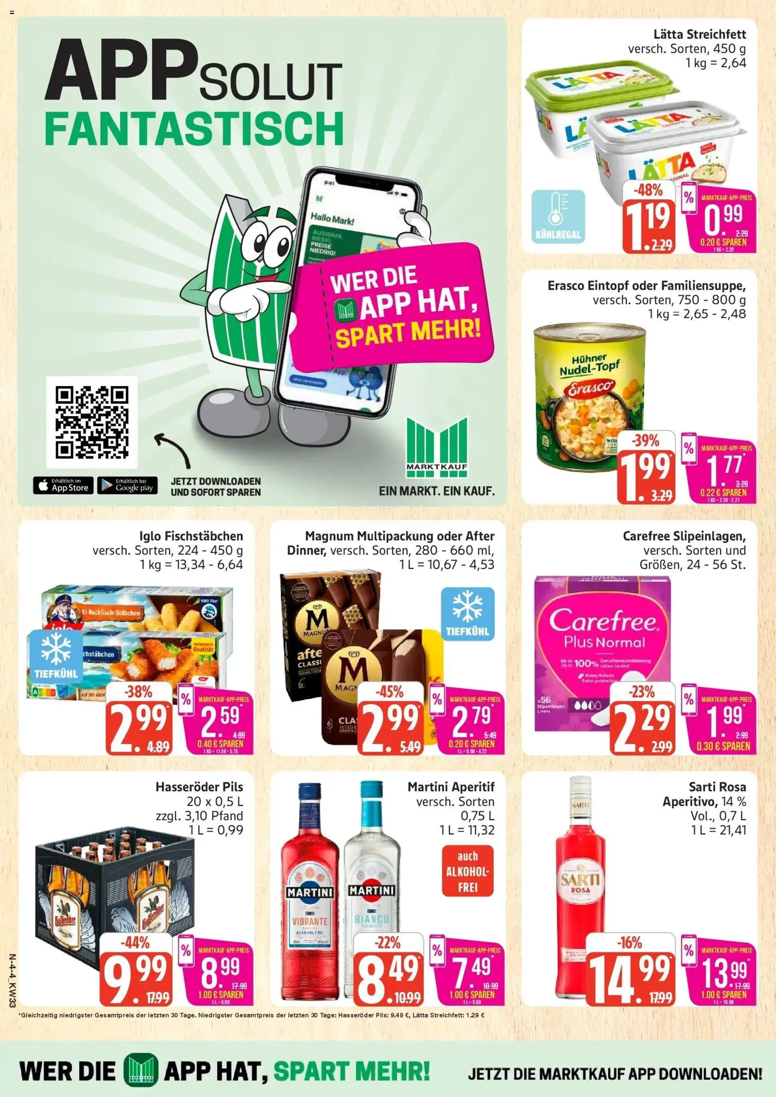 Marktkauf Prospekt Neuenkirchen (ab 10.08.2026) » Angebote online | Seite: 4 | Produkte: Martini, Iglo, Fischstabchen, Erasco