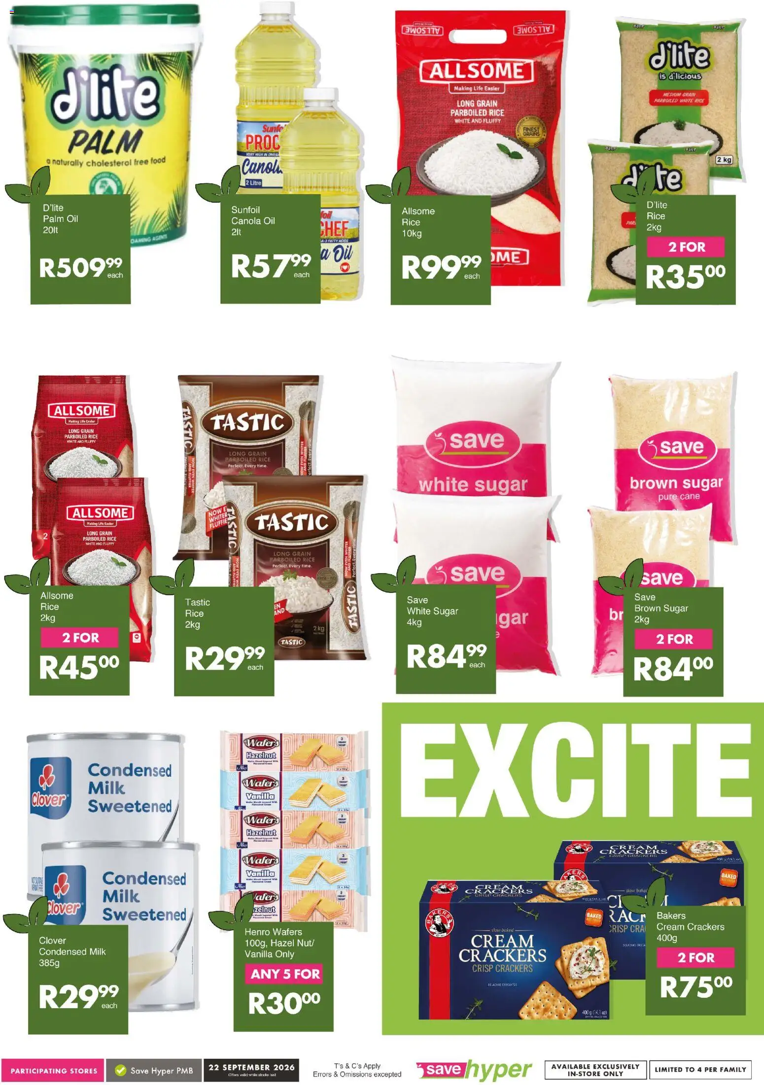 New Save catalogue – valid from 22/09/2026 | Page: 14 | Products: Vanilla, Oil, Rice, Cream