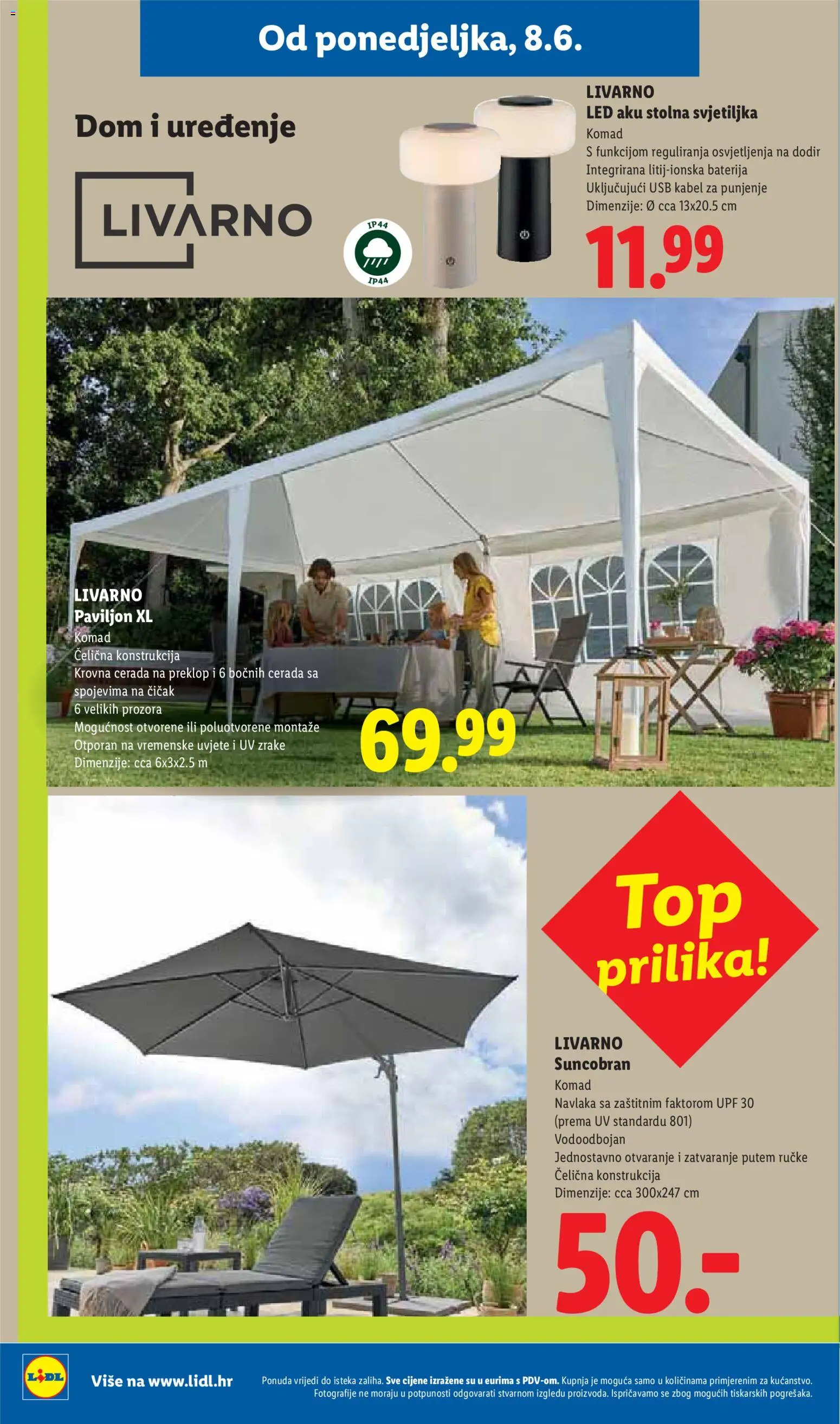 Lidl katalog | vrijedi od 08.06.2026 | Stranica: 42 | Proizvodi: Baterija, Svjetiljka, Kabel, USB