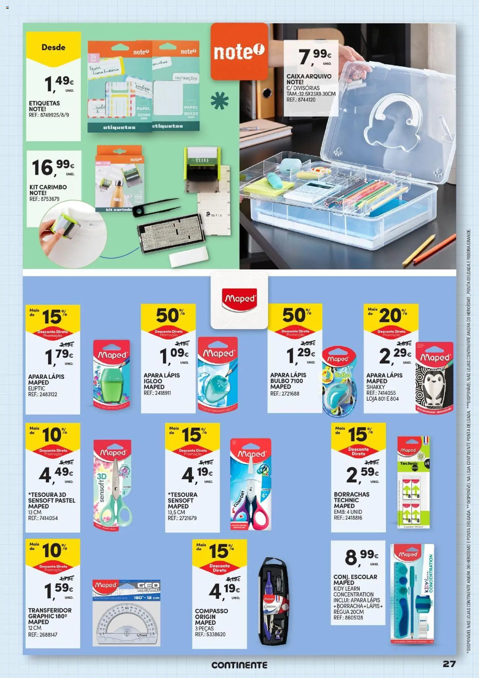 Continente - Açores Regresso às Aulas │ válido de 25/08/2026 | Página: 27 | Produtos: Caixa