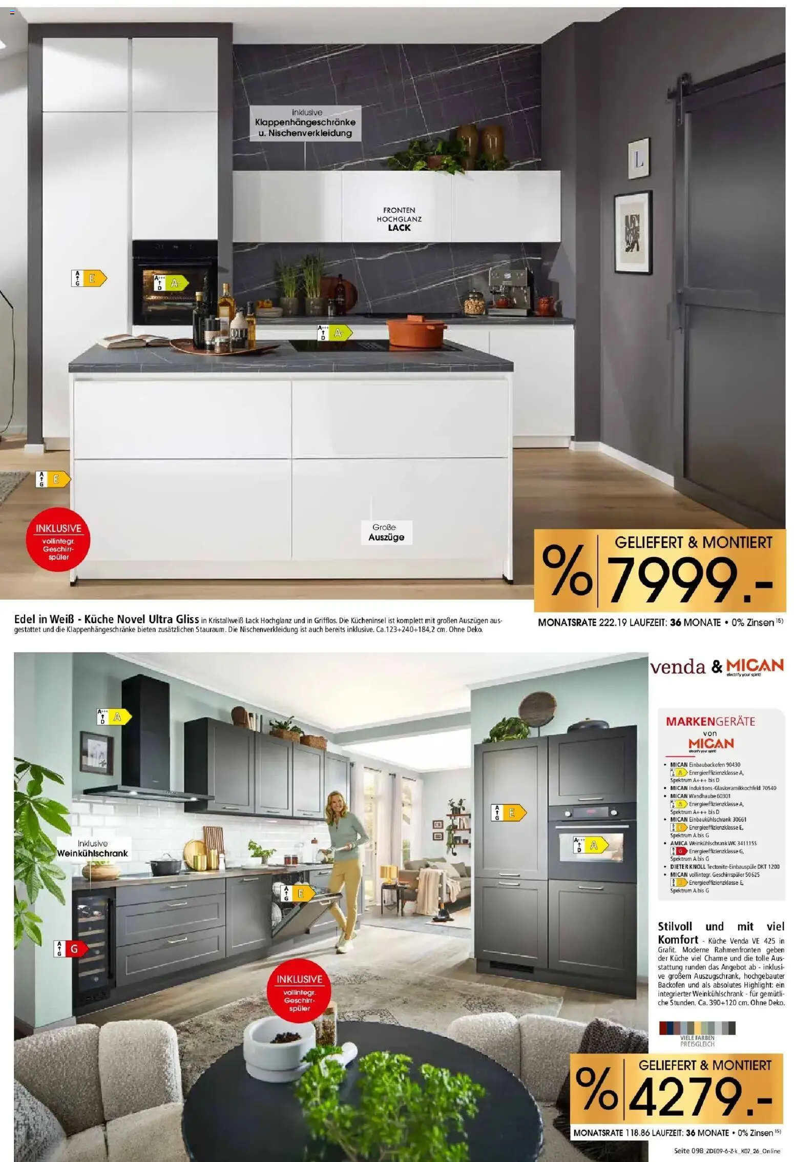 Zurbrüggen Küchen für ihr Zuhause – gültig ab 12.09.2026 | Seite: 13 | Produkte: Geschirrspüler, Küche, Backofen