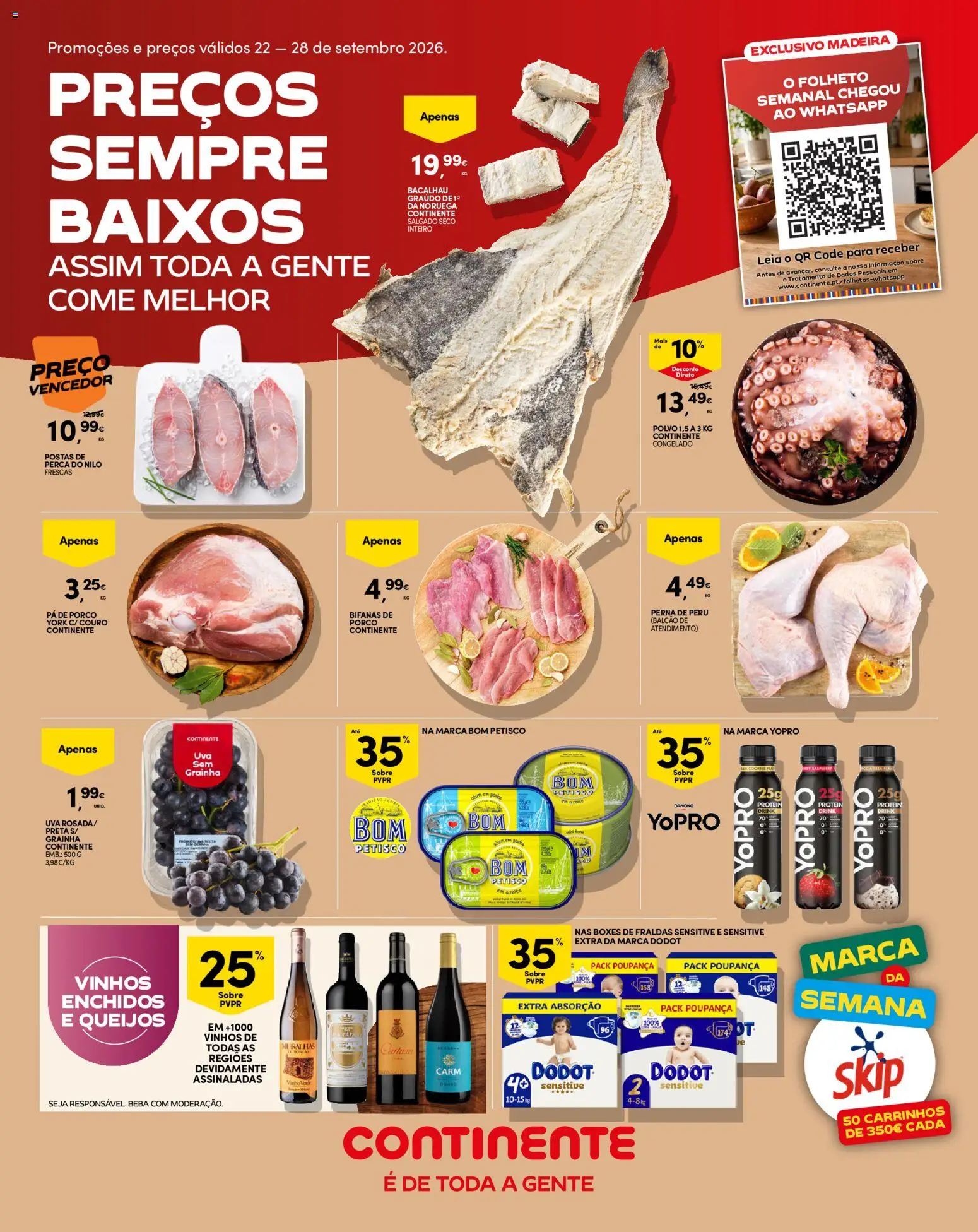 Continente Madeira folheto │ válido de 22/09/2026 | Página: 1 | Produtos: Porta, Peru, Perca, Pá
