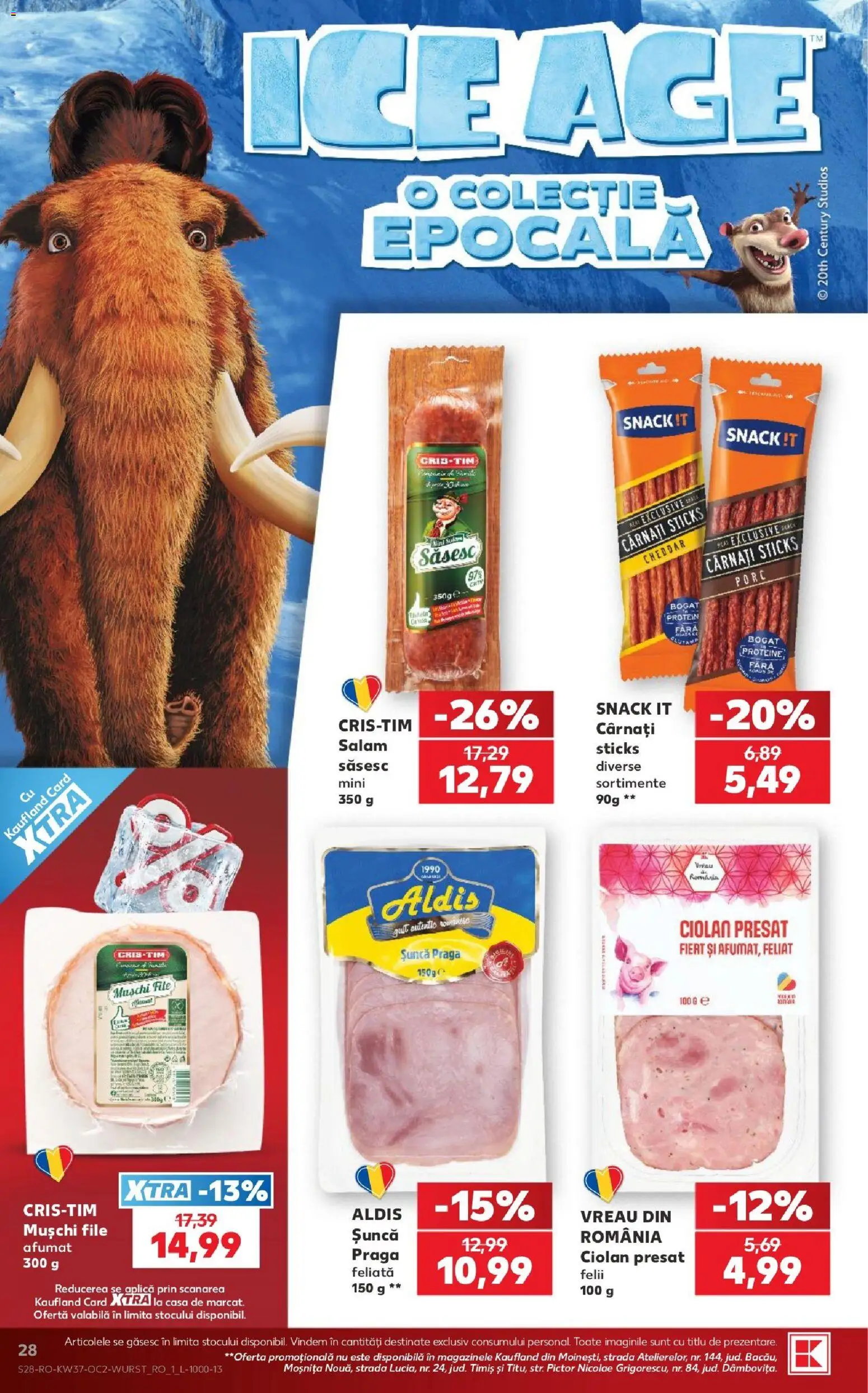 Kaufland RO akciós ujság - amely érvényes a következő dátumtól: 2026.09.09. | Oldal: 28 | Termékek: Protein, Filé, Cheddar
