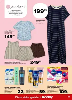 Jackpot top eller shorts, Bomuld/hør. Str. 36-46. Frit valg. 1 stk./par. gyldig fra 26/06/2026 | Side: 35 | Produkter: T-shirt, Shorts, Kjole