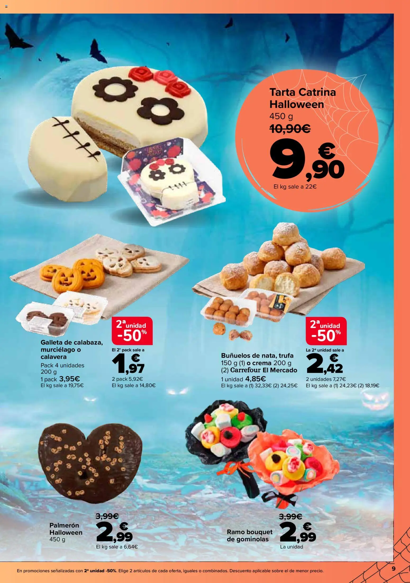Carrefour Halloween │ válido desde el 06/10/2026 | Página: 9 | Productos: Tarta, Crema