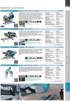 Makita-mainoslehti voimassa 24/03/2026 alkaen | Sivu: 213 | Tuotteet: Pöytä