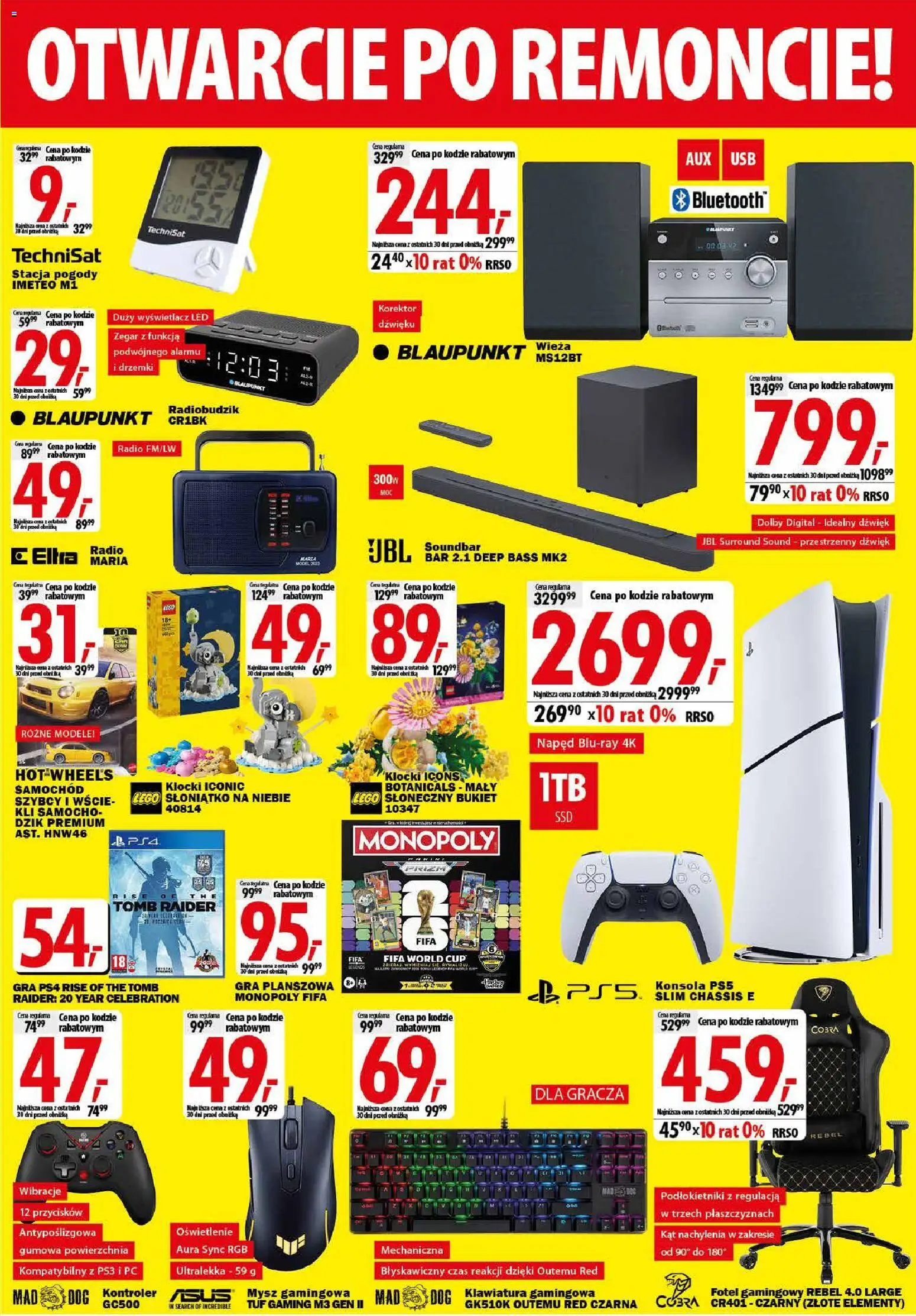 Mediaexpert promocje od 22.10.2026 | Strona: 3 | Produkty: Lego, Fotel, Kontroler, Konsola