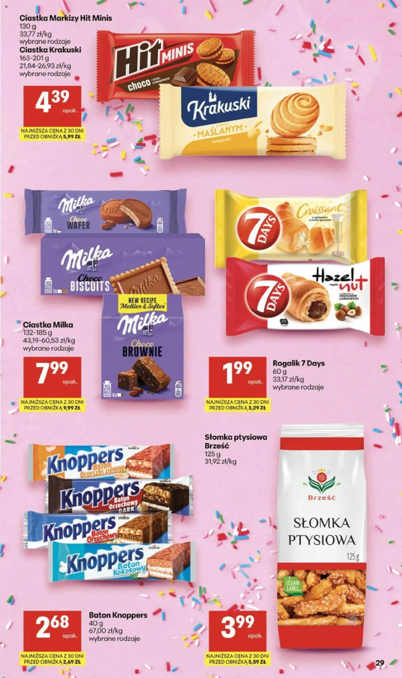 Delikatesy Centrum gazetka - Sklepy Własne od 05.11.2026 | Strona: 29 | Produkty: Knoppers, Milka, Brownie, Orzeszki