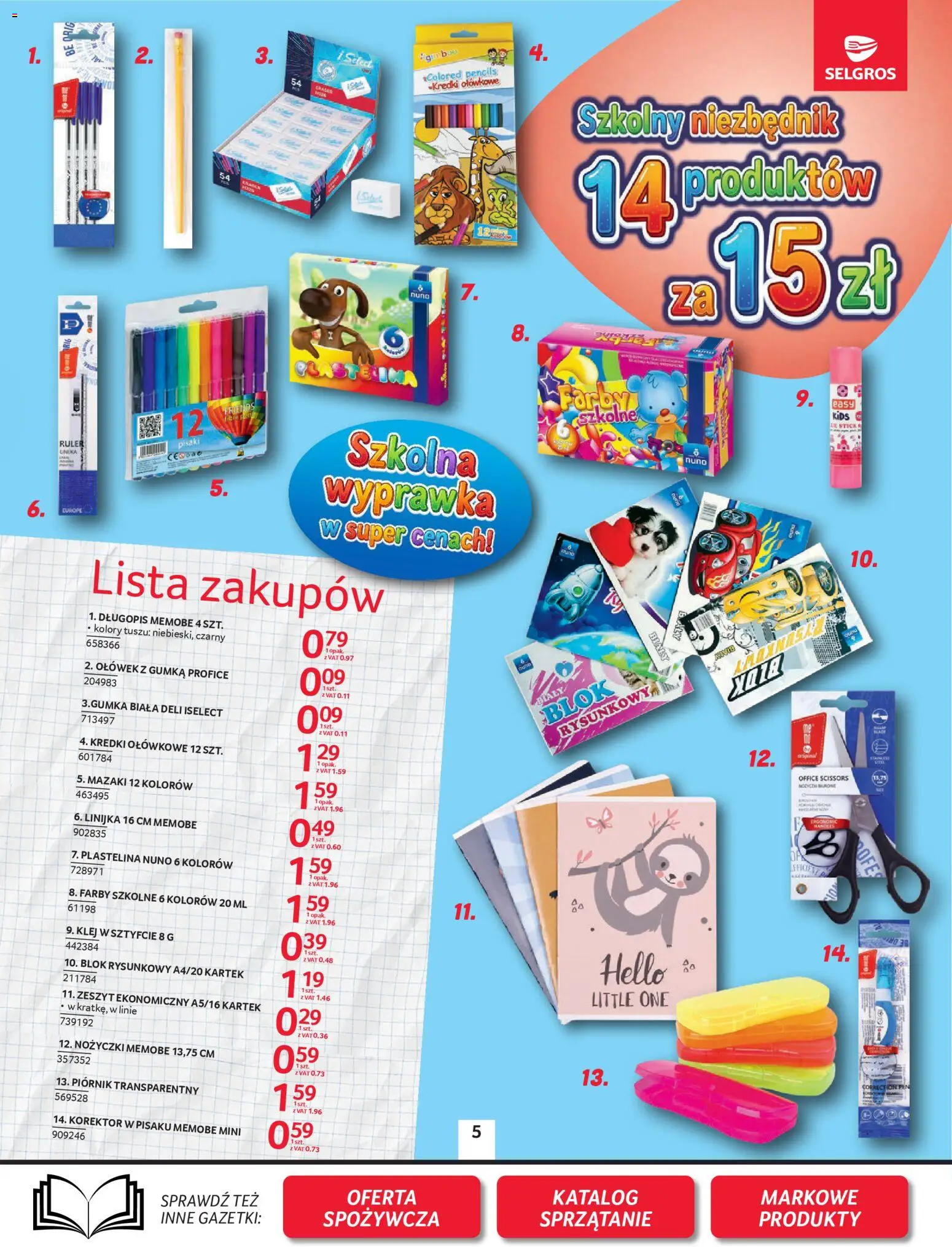 Selgros cash&carry gazetka - Oferta przemysłowa od 27.08.2026 | Strona: 7 | Produkty: Plastelina, Kredki, Korektor, Piórnik