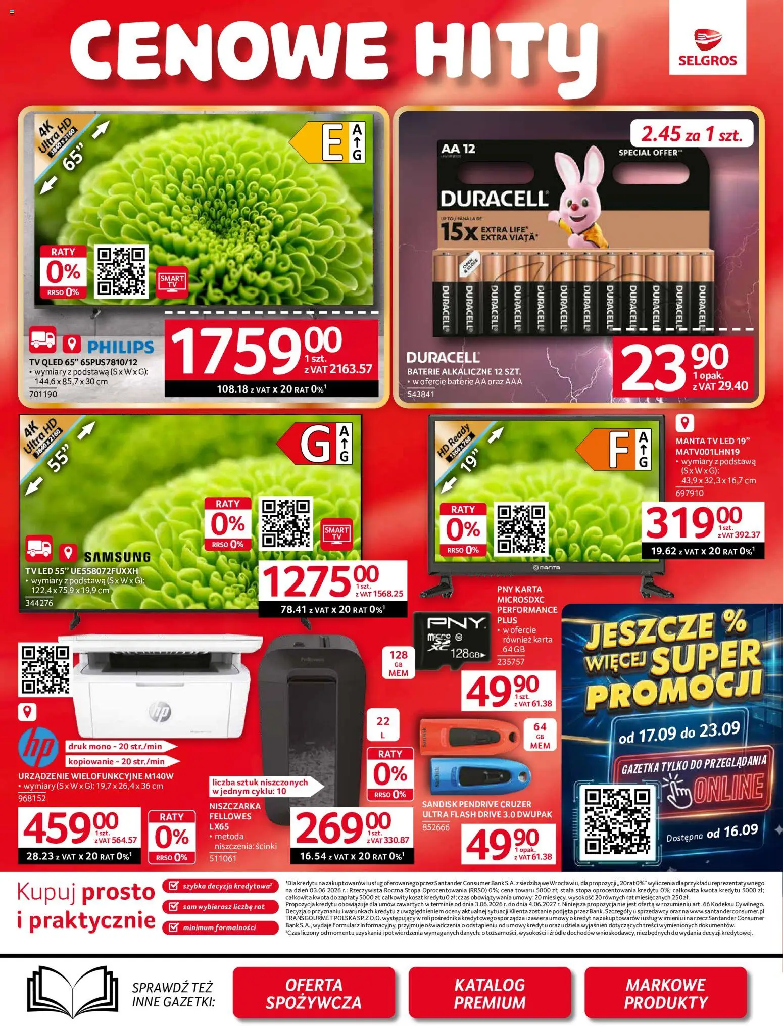 Selgros cash&carry gazetka - Oferta przemysłowa od 10.09.2026 | Strona: 4 | Produkty: Karta, Baterie, Pendrive, Baterie AA