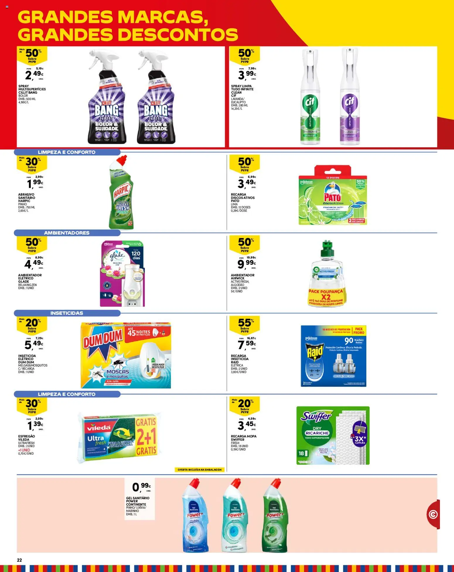 Continente Madeira │ válido de 11/08/2026 | Página: 22 | Produtos: Esfregão, Pato, Inseticida, Lima