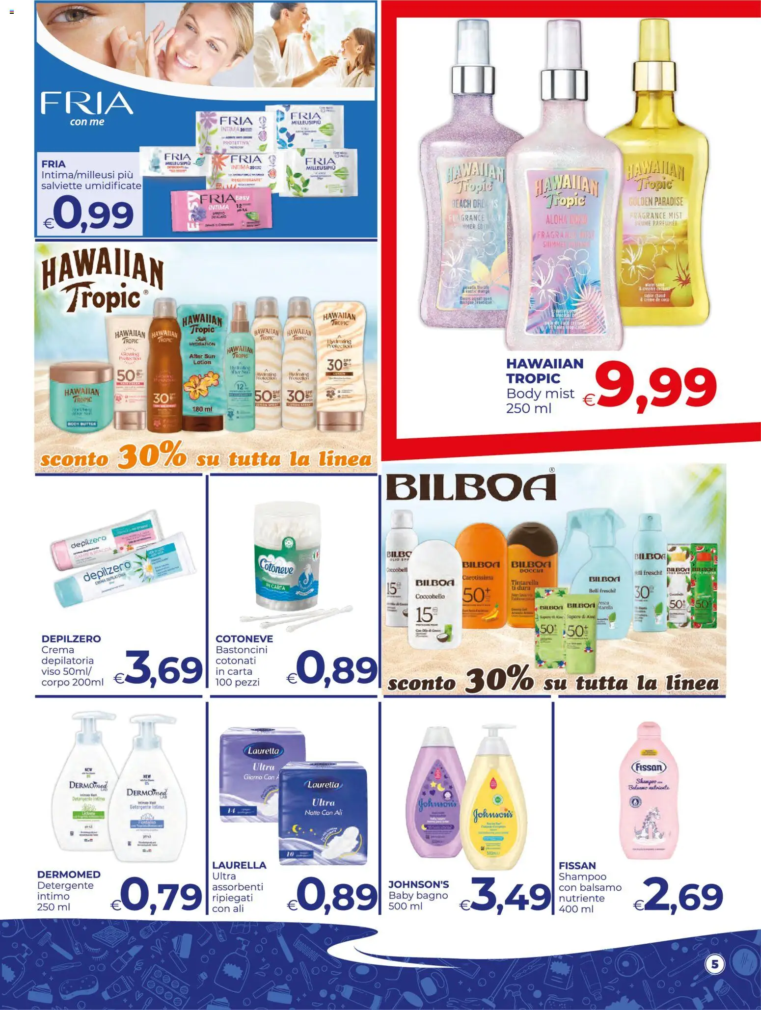 Volantino Pilato del 21/07/2026 | Pagina: 5 | Prodotti: Shampoo, Crema, Detergente intimo, Olio
