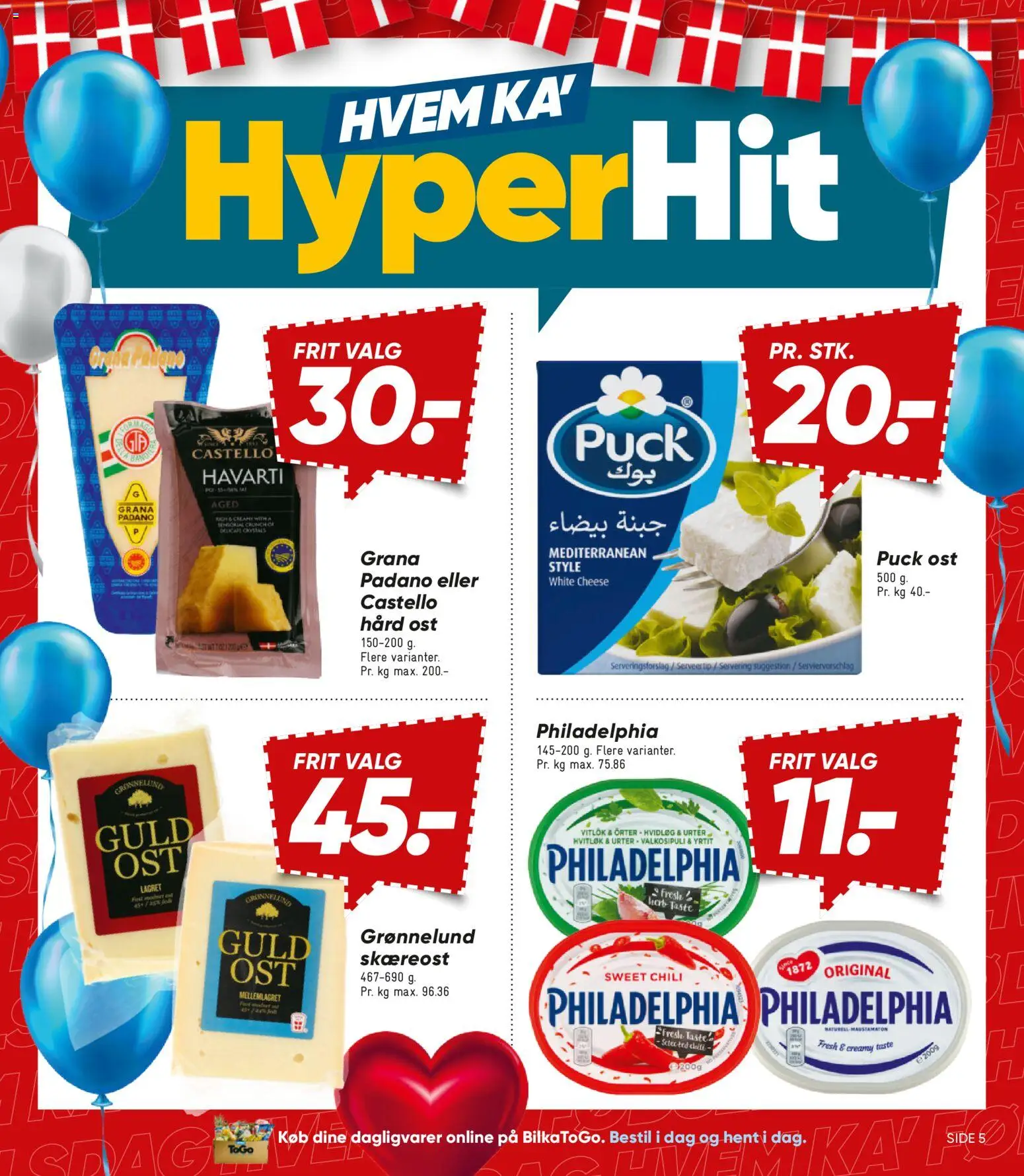 Bilka tilbudsavis – gyldig fra 24/07/2026 | Side: 5 | Produkter: Ost, Chilli, Hvidløg