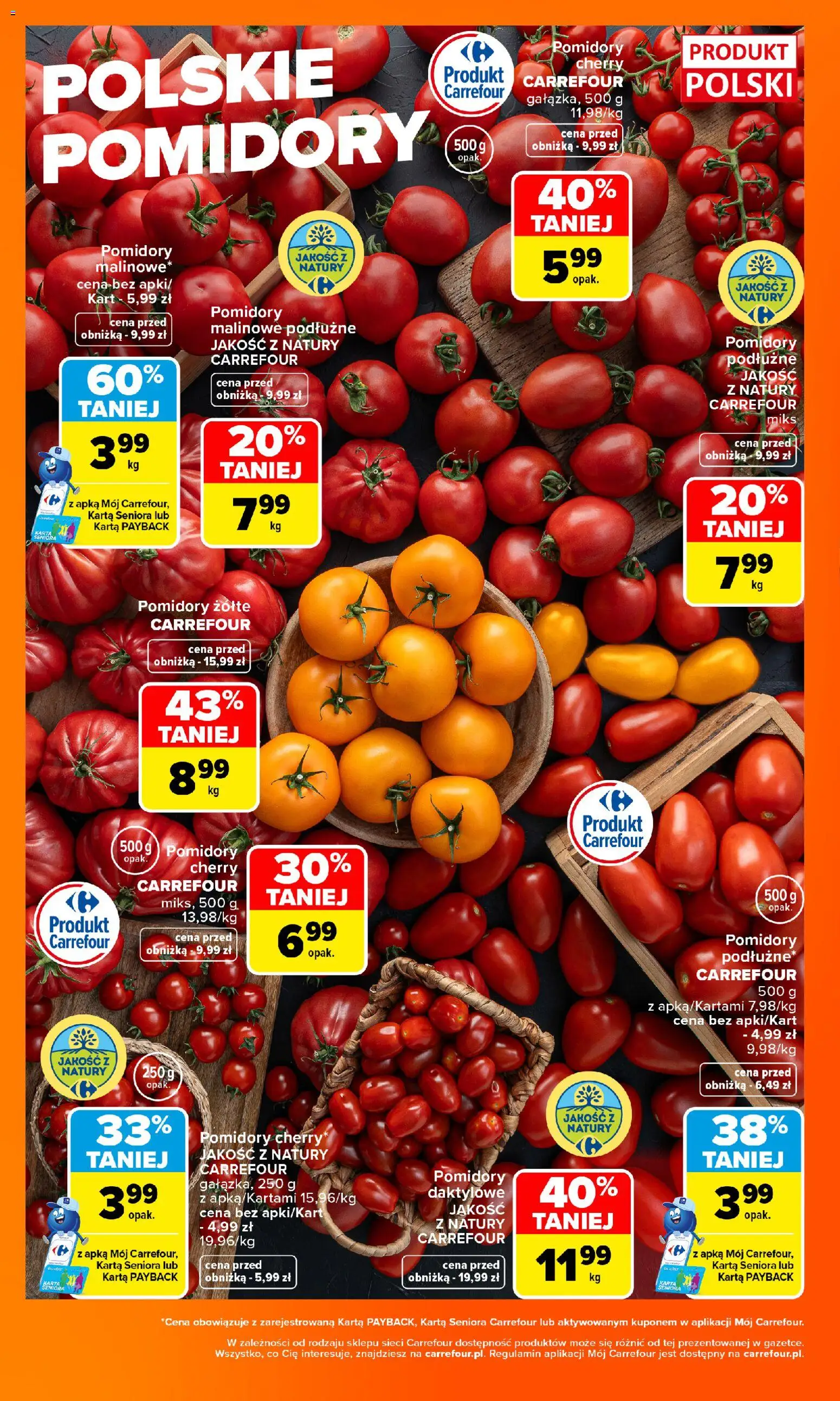 Carrefour gazetka - świeżo od 10.08.2026 | Strona: 4 | Produkty: Karta, Pomidory