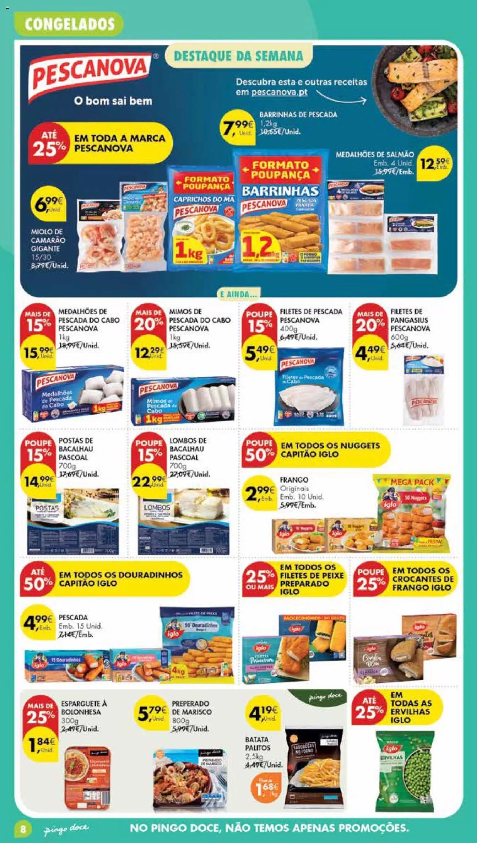 Pingo Doce Poupe Esta Semana Madeira │ válido de 26.05.2026 | Página: 8 | Produtos: Pescada, Pescada do cabo, Salmão, Nuggets