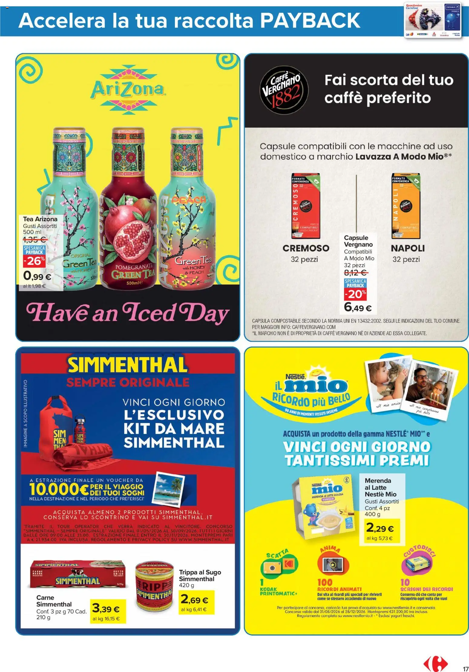 Volantino Carrefour del 15/09/2026 | Pagina: 17 | Prodotti: Vaniglia, Latte, Carne, Capsula