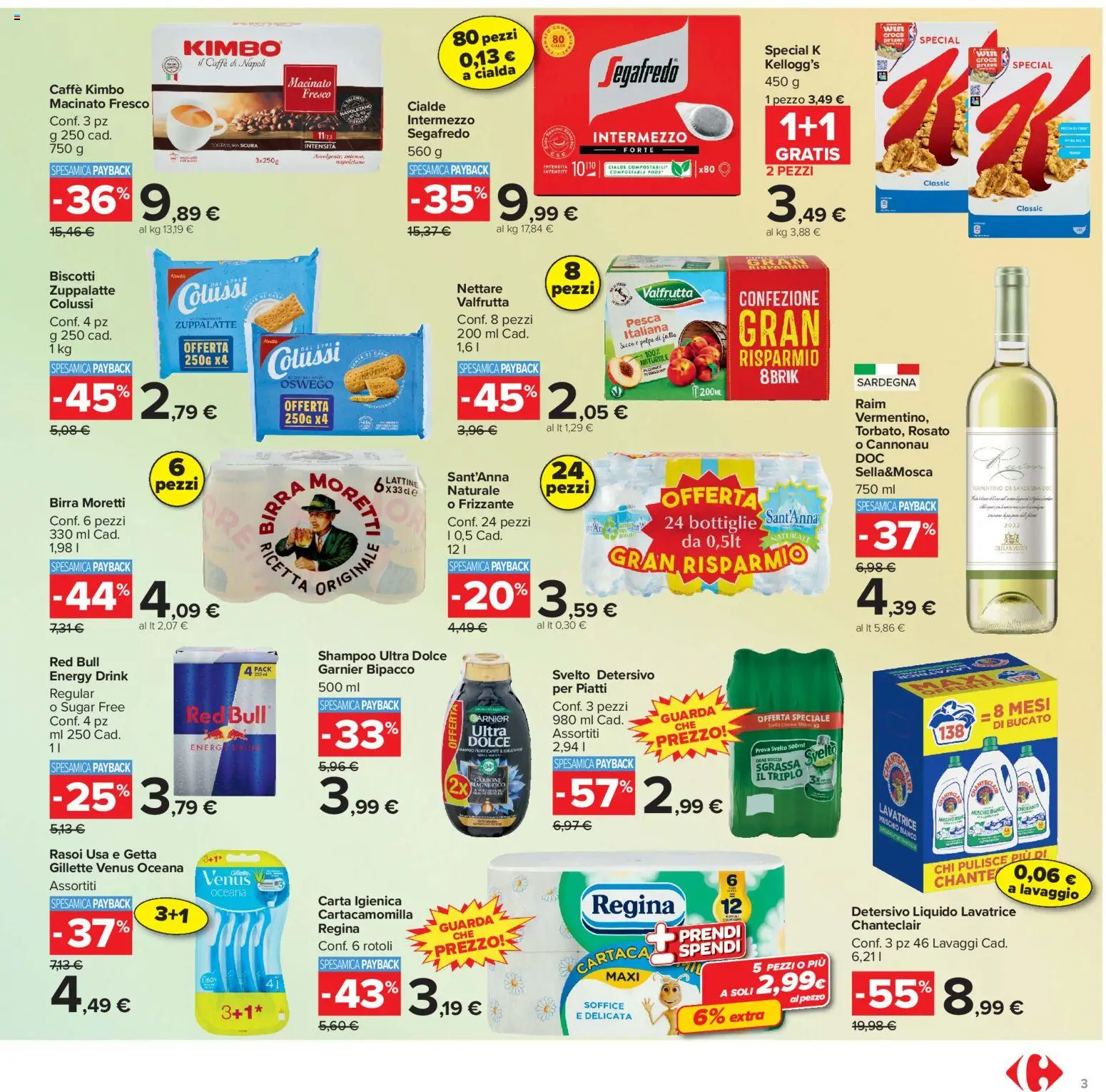 Volantino Carrefour del 20/08/2026 | Pagina: 3 | Prodotti: Caffè, Piatti, Cialde, Cialda