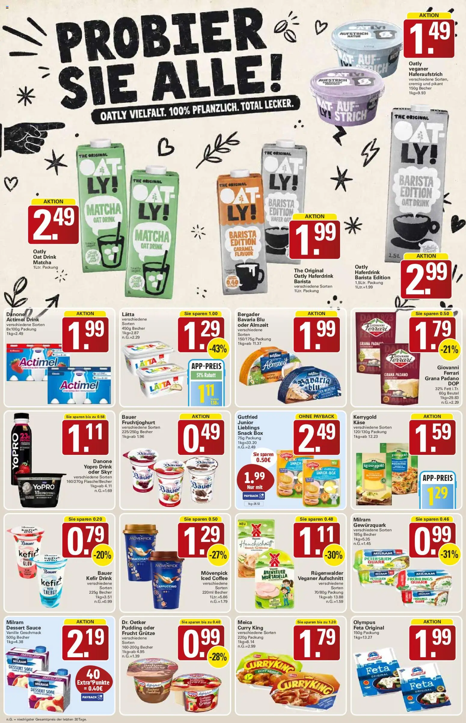 WEZ Prospekt – gültig ab 06.07.2026 | Seite: 8 | Produkte: Käse, Pudding, Milram, Oatly