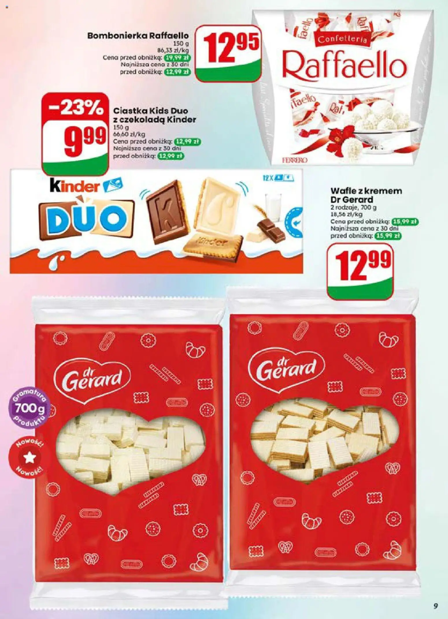 Dino gazetka od 15.07.2026 | Strona: 9 | Produkty: Raffaello, Wafle, Bombonierka, Czekolada