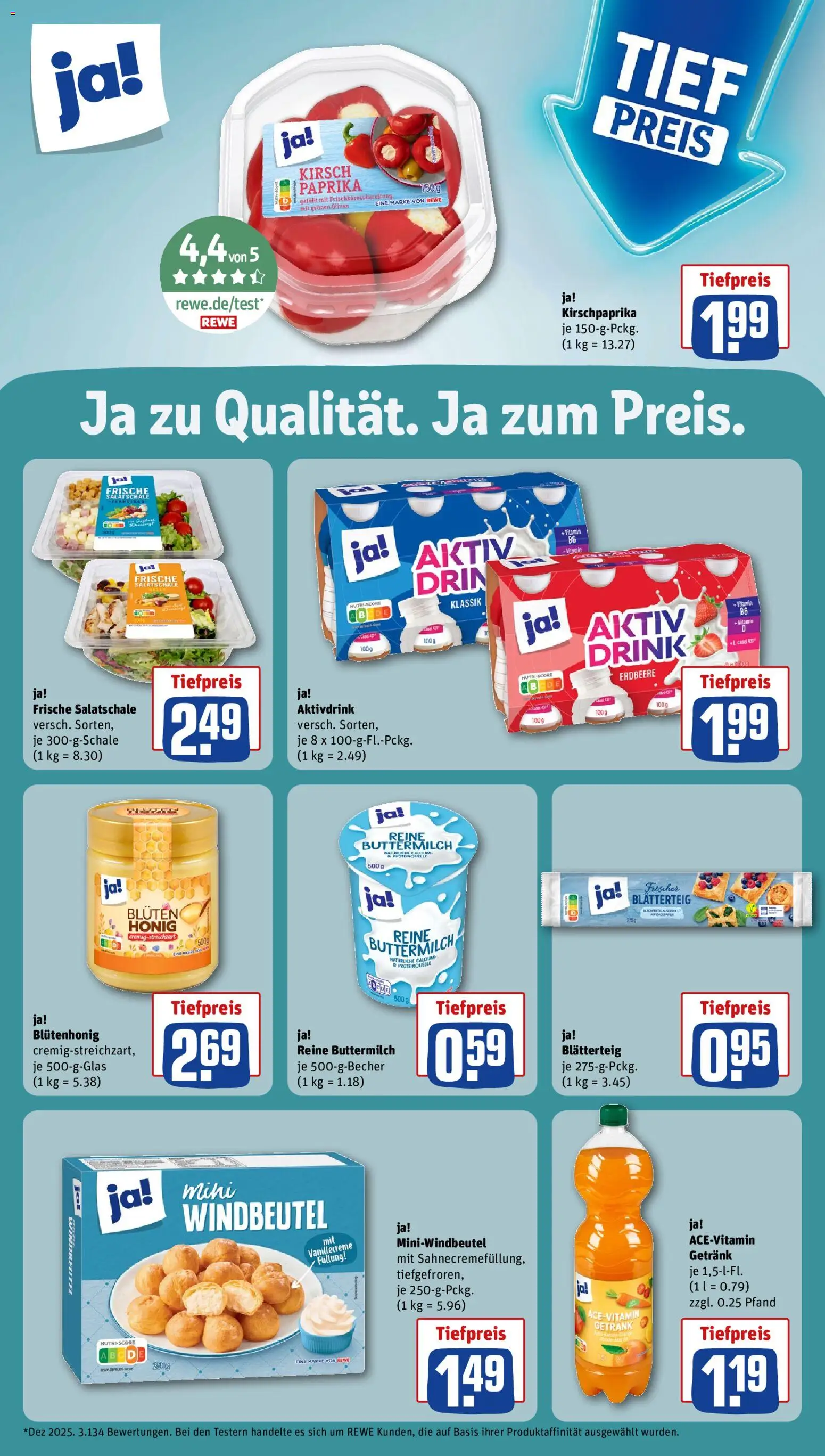 Rewe Prospekt – gültig ab 17.08.2026 | Seite: 19 | Produkte: Buttermilch, Paprika