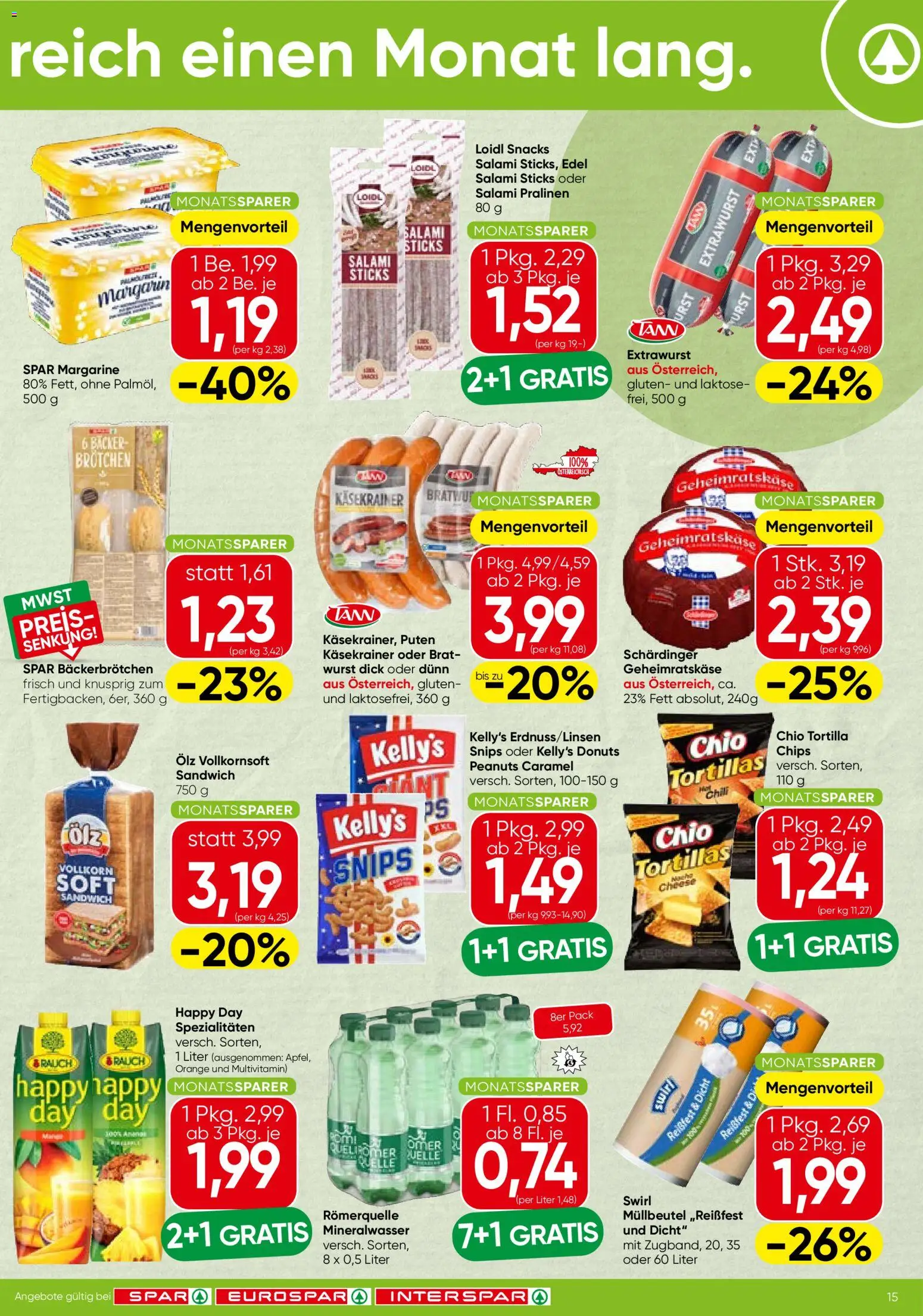 Spar Monatssparer gültig ab 06.08.2026 | Seite: 3 | Produkte: Wurst, Salami, Papier blanc, Ananas