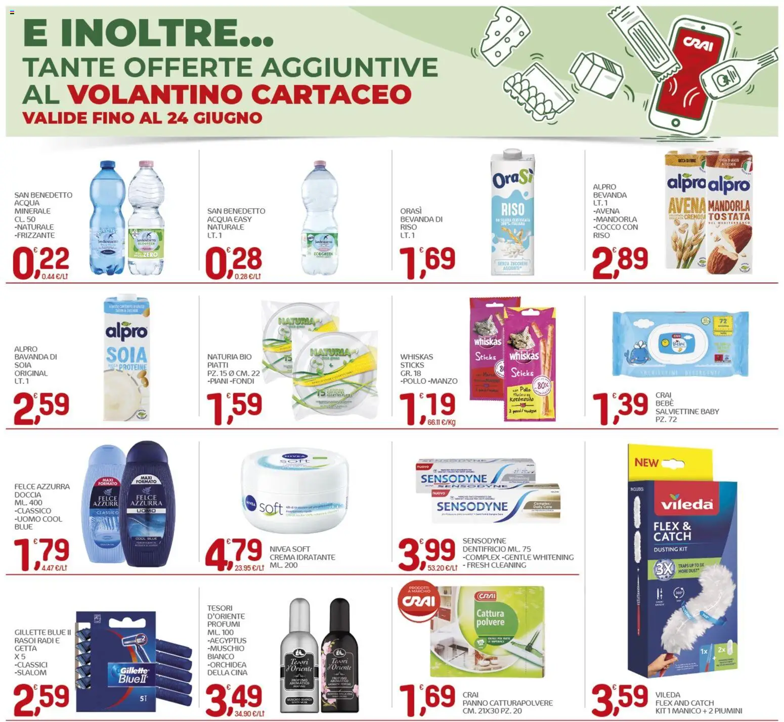 Volantino CRAI del 11.06.2026 | Pagina: 23 | Prodotti: Riso, Manzo, Acqua, Doccia
