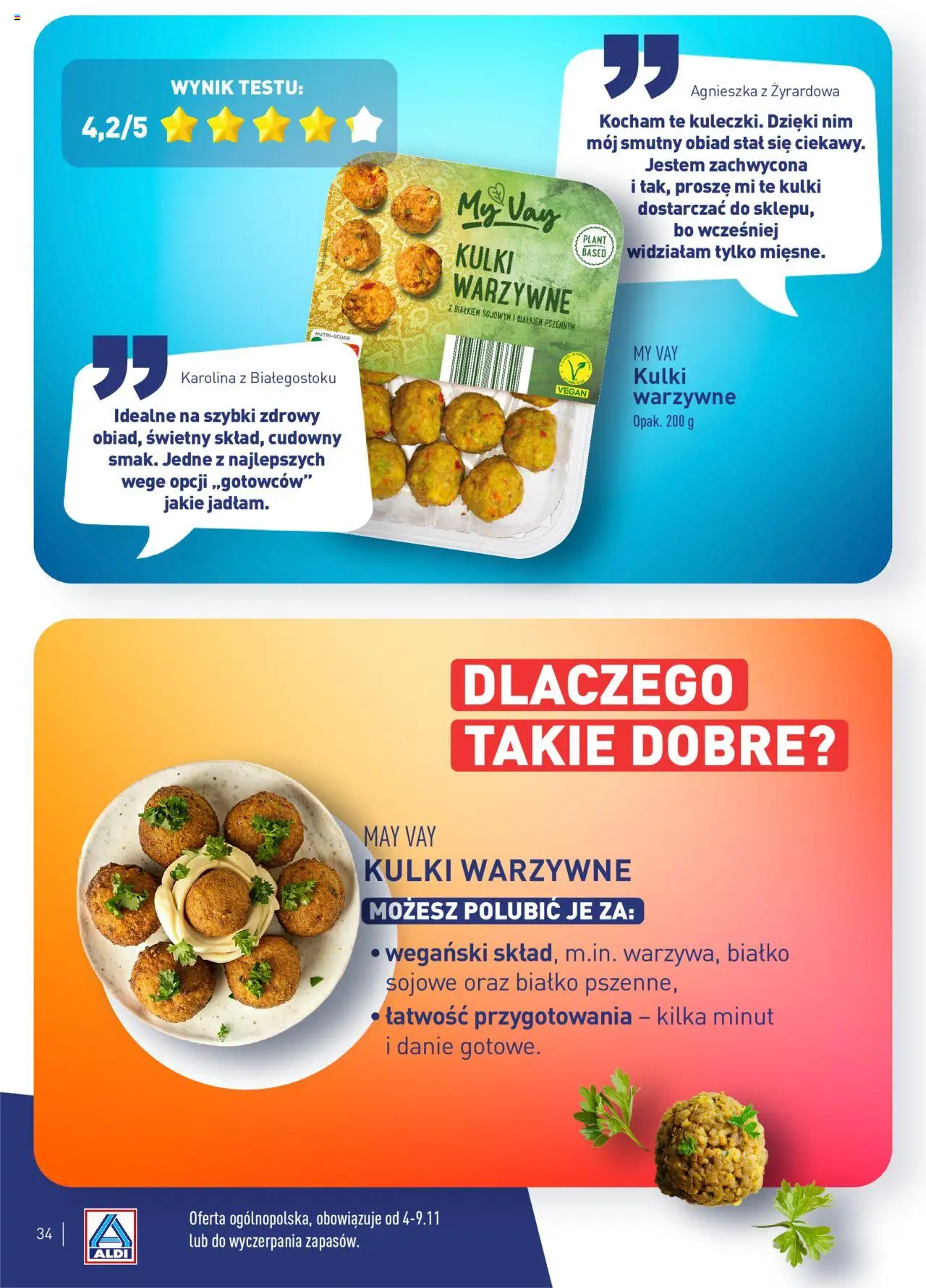 Aldi Gazetka - Wielki test od 04.11.2024 | Strona: 34 | Produkty: Białko