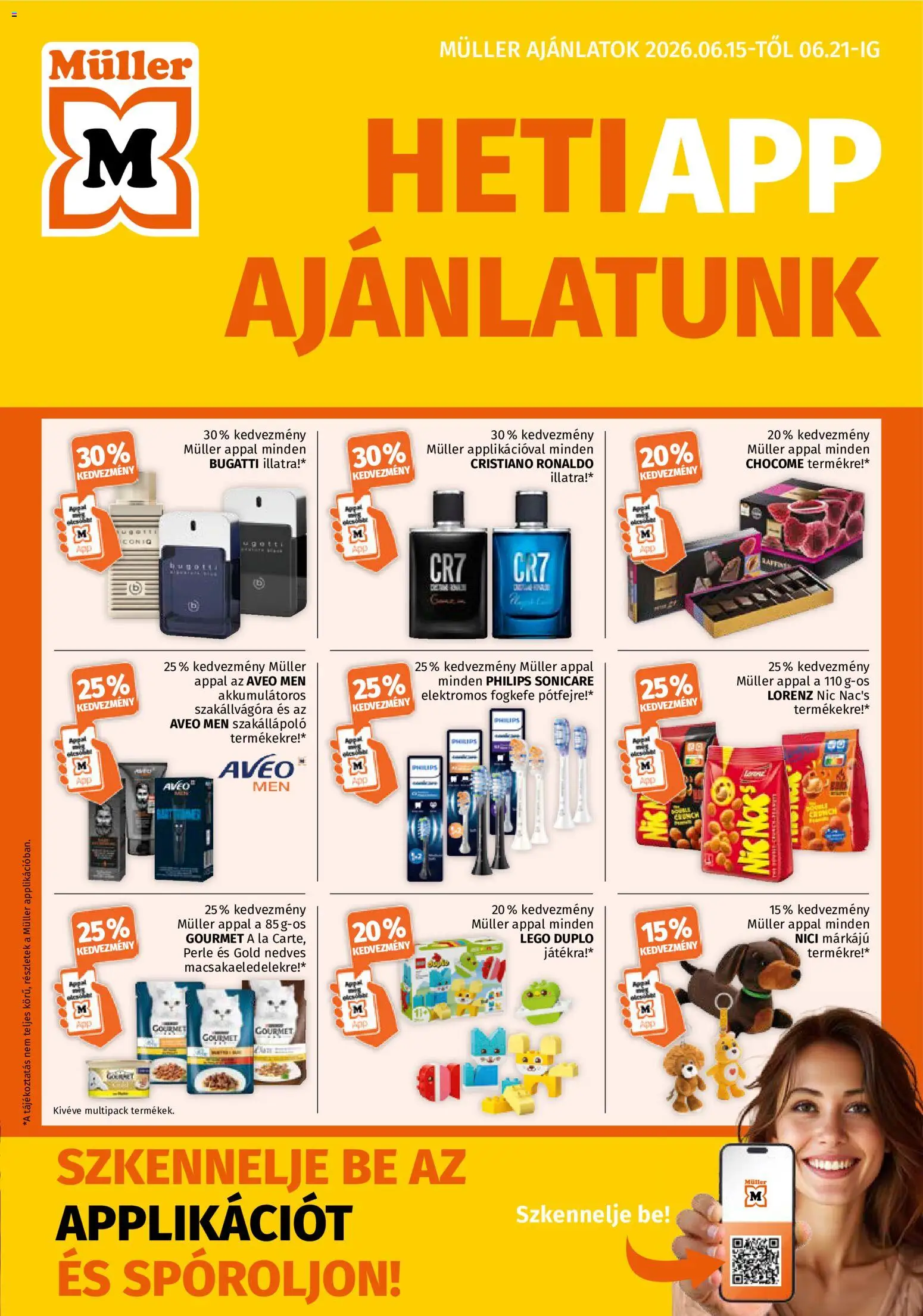 Müller akciós ujság - amely érvényes a következő dátumtól: 15.06.2026 | Oldal: 1 | Termékek: Duplo, Elektromos fogkefe, Fogkefe