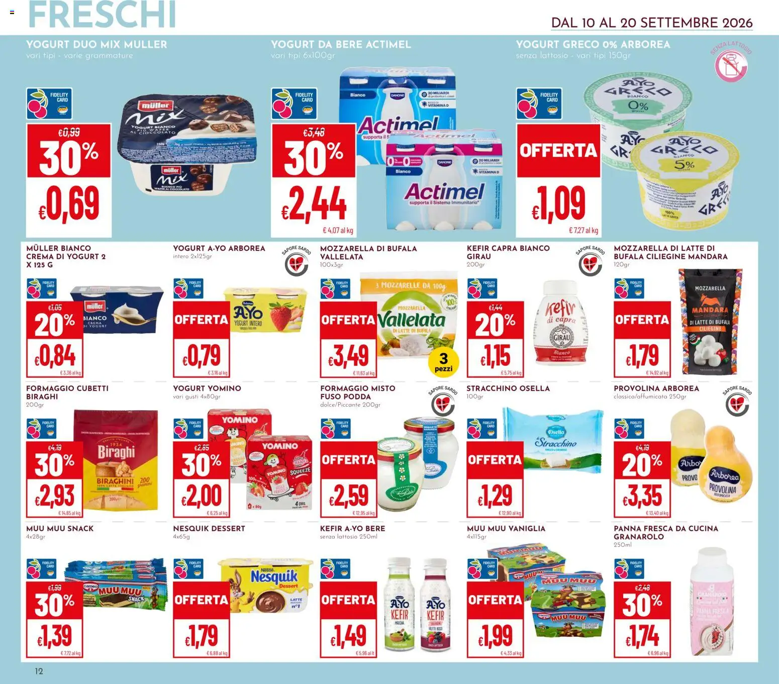 Volantino Pan del 10/09/2026 | Pagina: 12 | Prodotti: Vaniglia, Yogurt greco, Latte, Stracchino