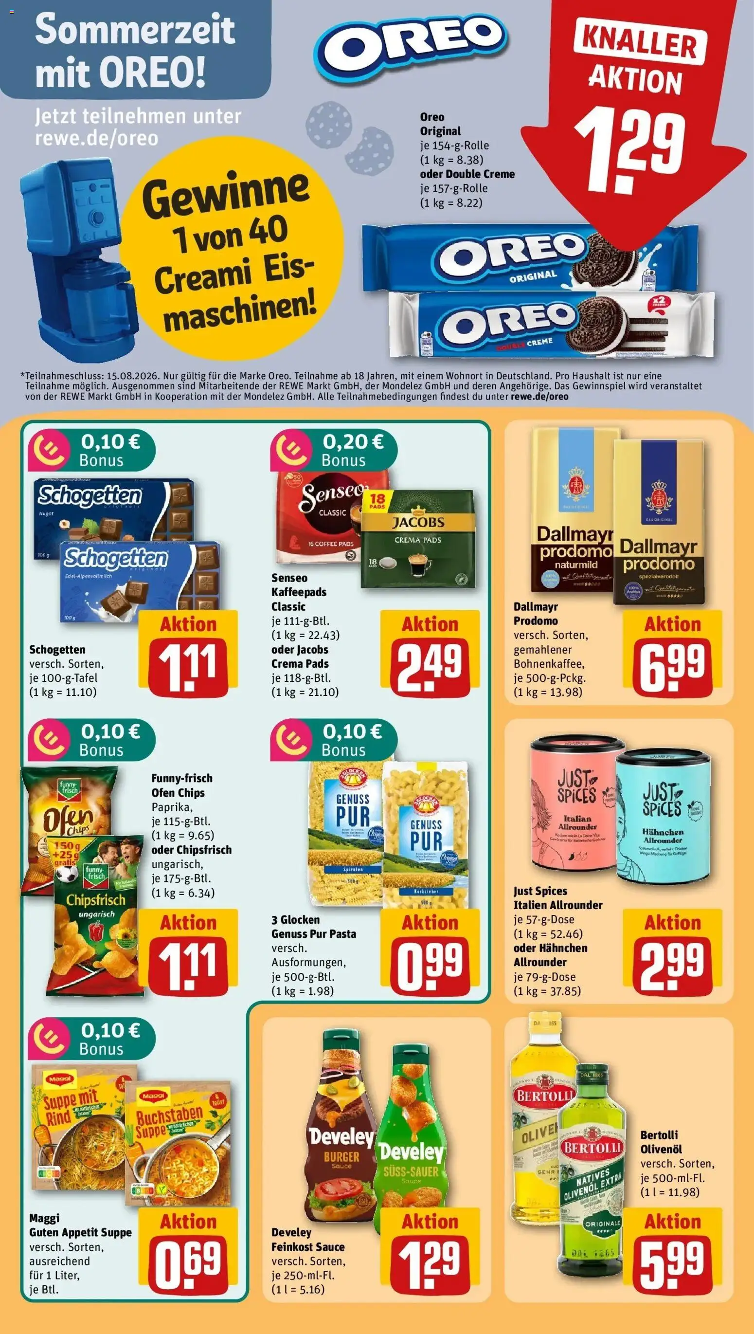 Rewe Prospekt Berlin / Friedrichshain – gültig ab 06.07.2026 | Seite: 14 | Produkte: Kaffeepads, Maggi, Creme, Schogetten