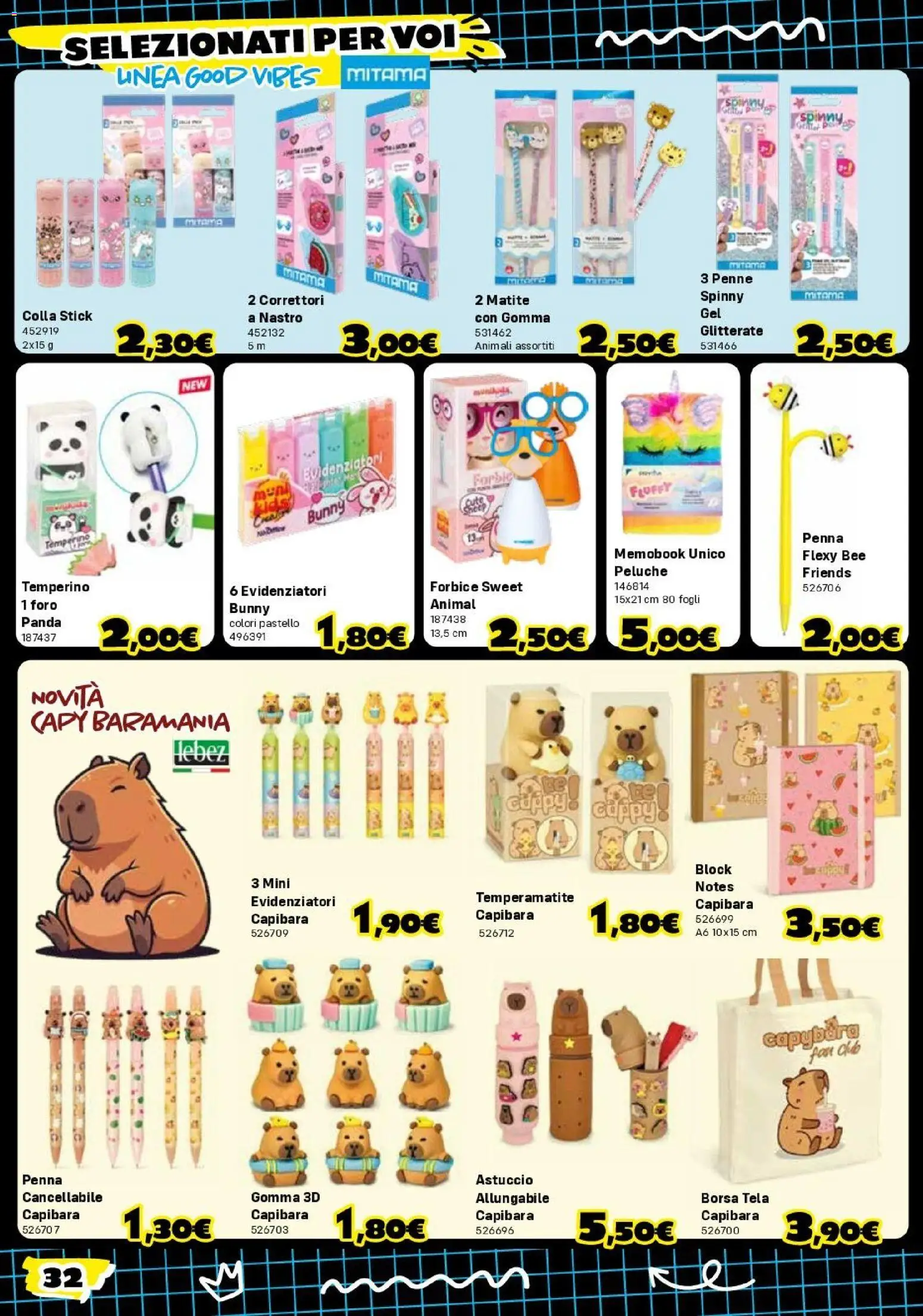 Volantino Orizzonte del 30/07/2026 | Pagina: 32 | Prodotti: Peluche, Astuccio, Borsa, Temperino