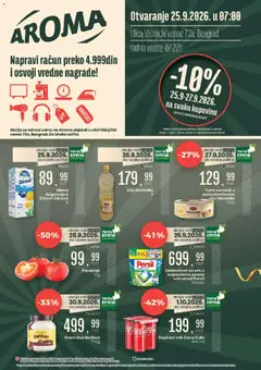 Aroma Market katalog Otvaračka akcija, ulica Višnjički venac 73a, Beograd - pregled Aroma Market kataloga - važi od 25.09.2026