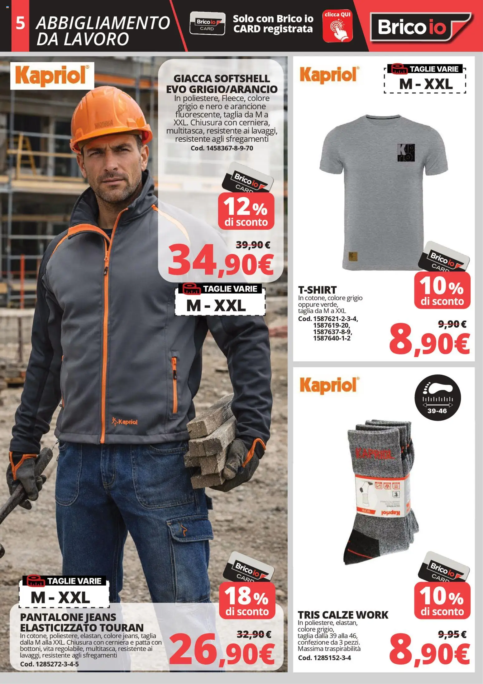 Volantino Brico io del 23.04.2026 | Pagina: 5 | Prodotti: Giacca, Jeans