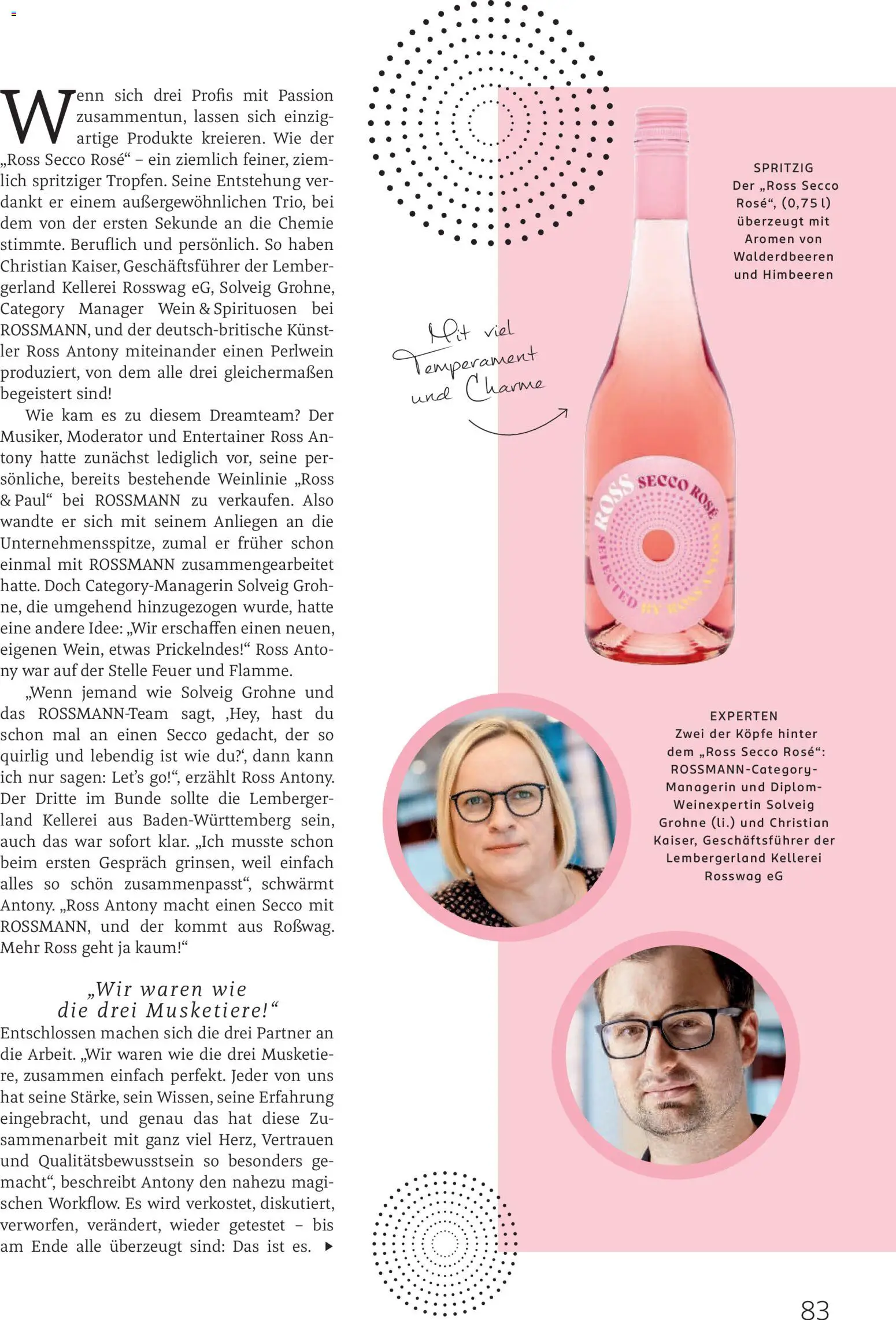 Rossmann Centaur – gültig ab 01.04.2026 | Seite: 83 | Produkte: Himbeeren, Wein