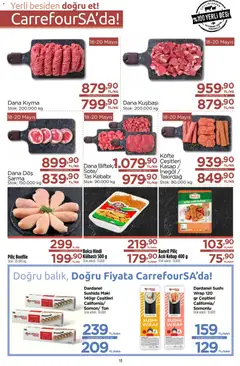 18.05.2026 tarihinden itibaren geçerli olan CarrefourSA kataloğu önizlemesi | Sayfa: 10 | Ürünler: Kıyma, Piliç, Piliç bonfile, Dana kuşbaşı