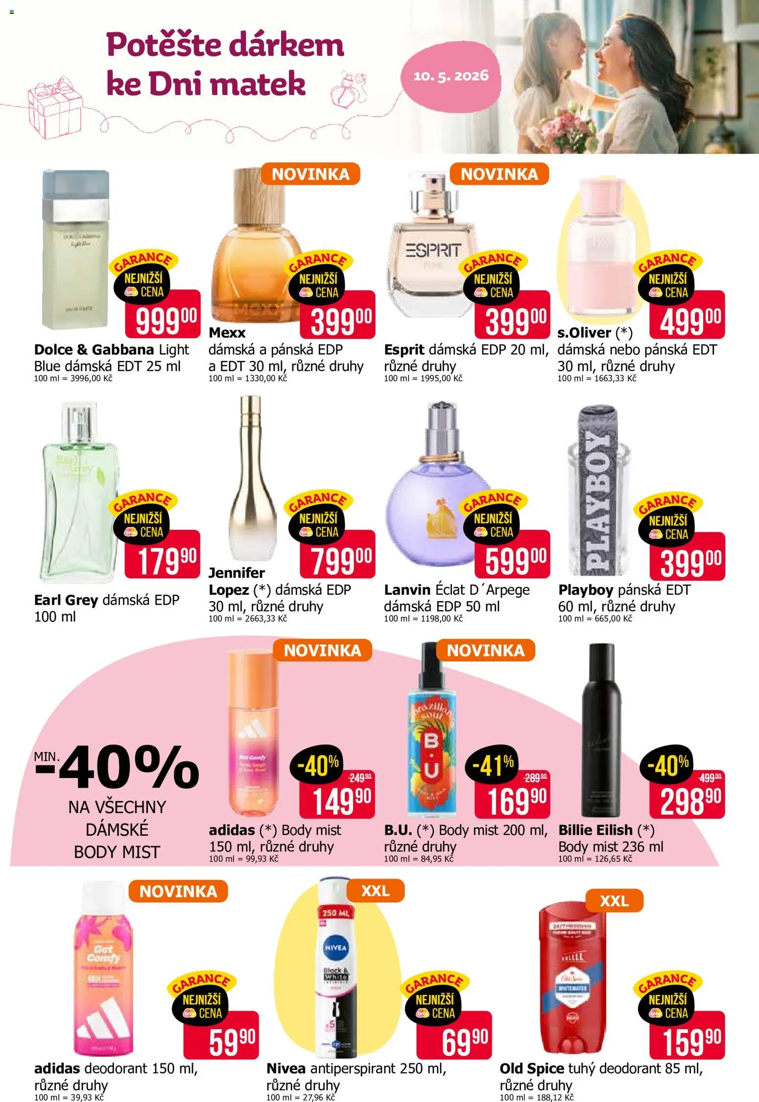 TETA Drogerie leták od 06.05.2026 | Strana: 2 | Produkty: Deodorant, Antiperspirant, Voda, Body