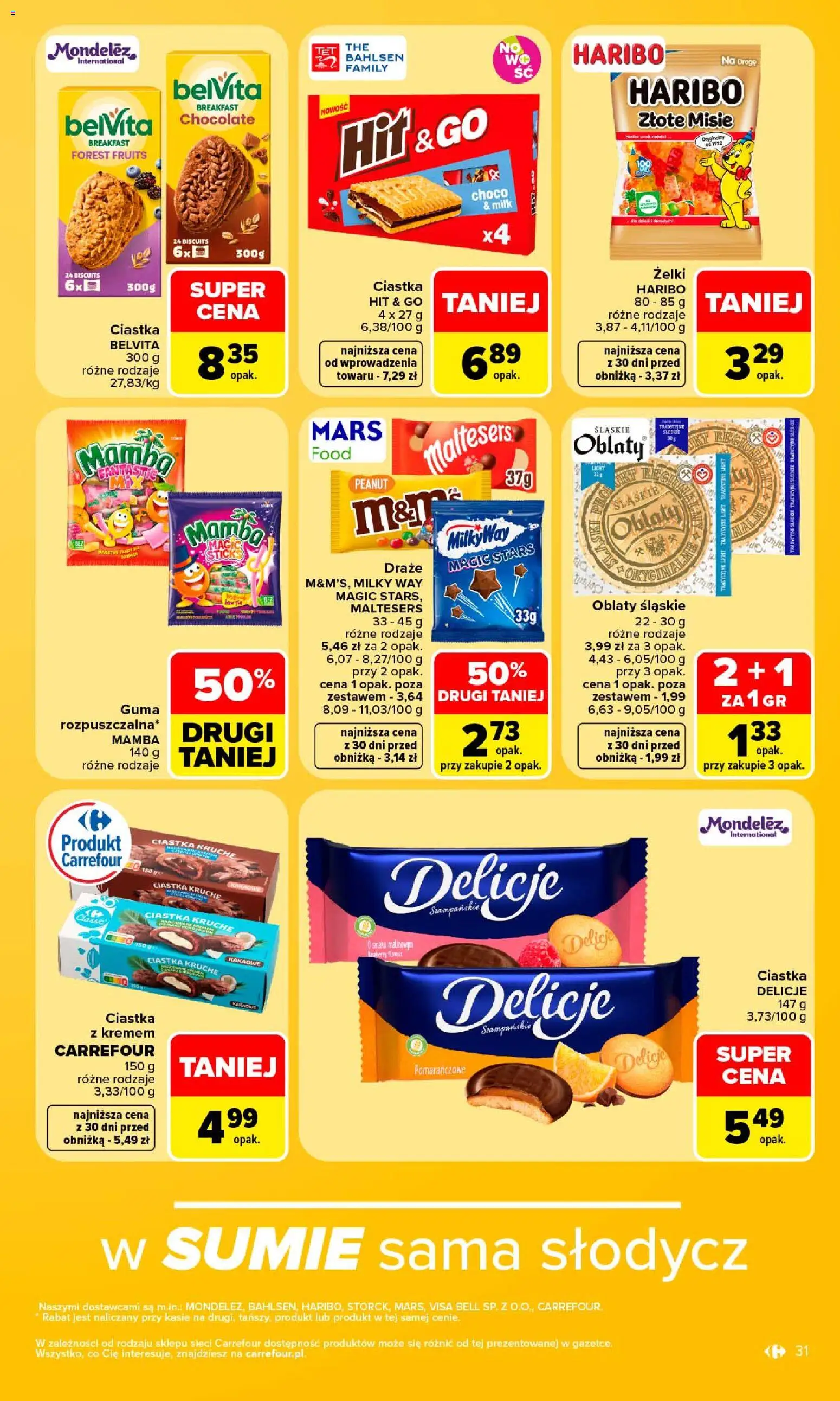 Carrefour gazetka od 31.08.2026 | Strona: 33 | Produkty: Belvita, Bell, Żelki, Słodycz