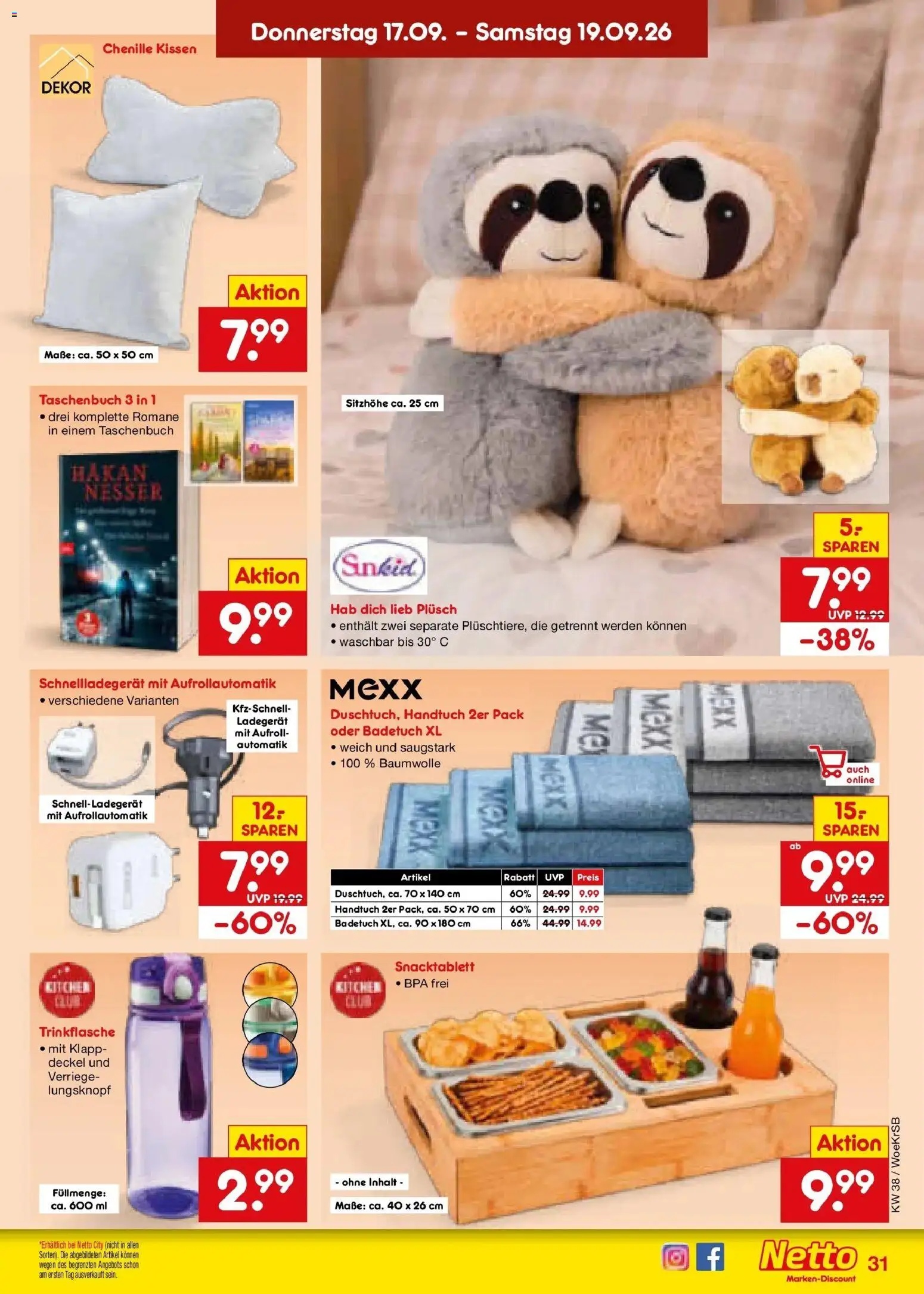 Netto Marken-Discount Prospekt Leonberg – gültig ab 14.09.2026 | Seite: 43 | Produkte: Kissen, Ladegerät