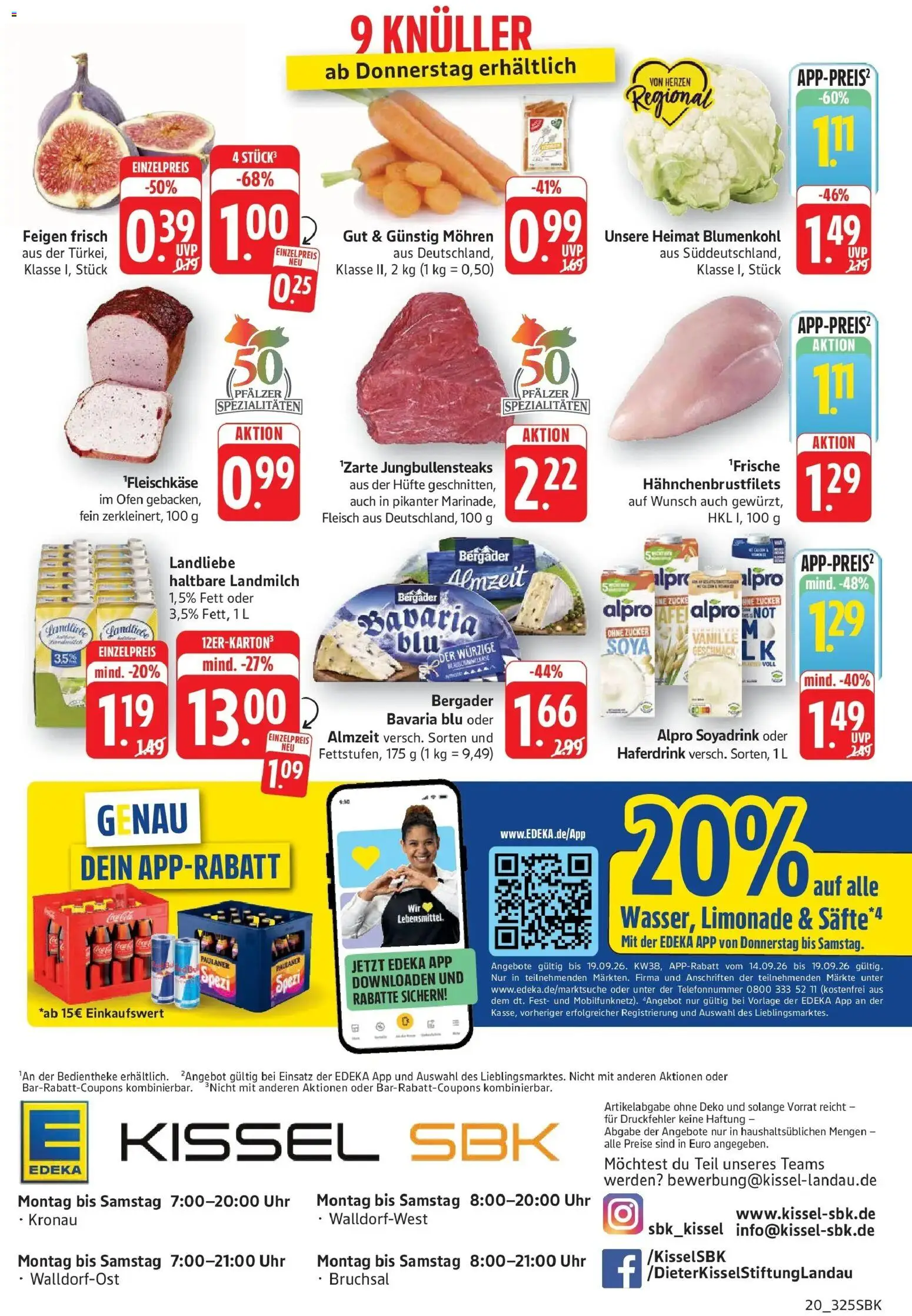 Edeka Prospekt Walldorf (ab 14.09.2026) » Angebote Online | Seite: 20 | Produkte: Haferdrink, Mohren, Vanille, Uhr
