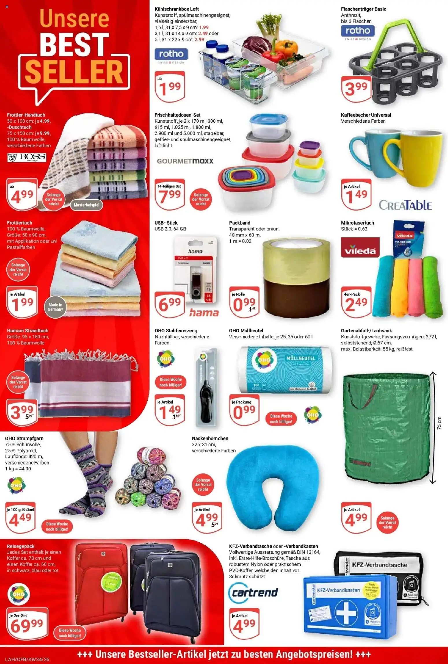 Globus Prospekt Lahnstein (ab 17.08.2026) » Angebote online | Seite: 24 | Produkte: USB, Strandtuch, Usb stick, Koffer