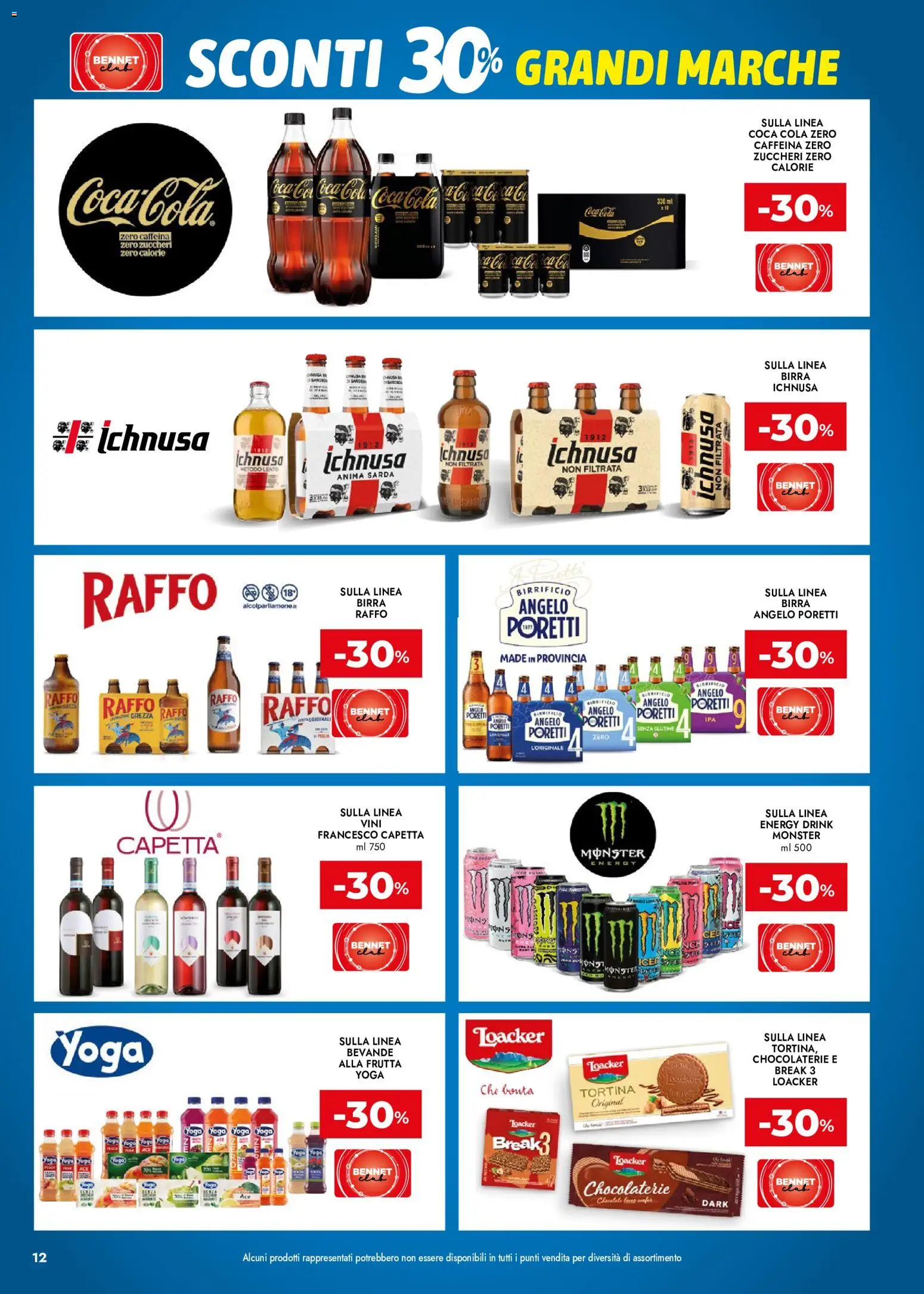 Volantino bennet del 10/09/2026 | Pagina: 12 | Prodotti: Birra Raffo, Birra, Bevande, Coca Cola Zero