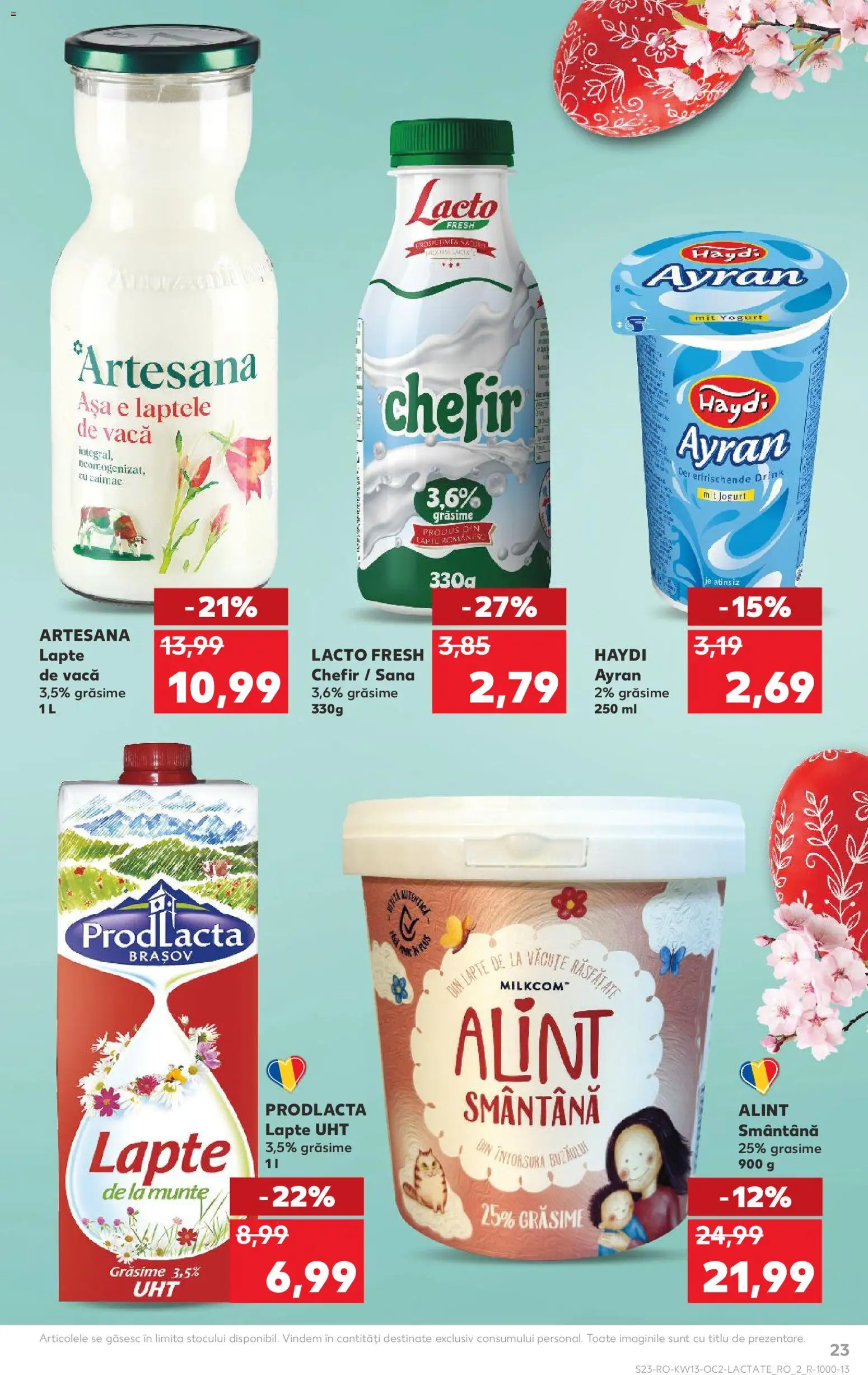 Noul catalog Kaufland – valabil de la 25.03.2026 | Pagină: 23 | Produse: Lapte, Kefir, Smântână