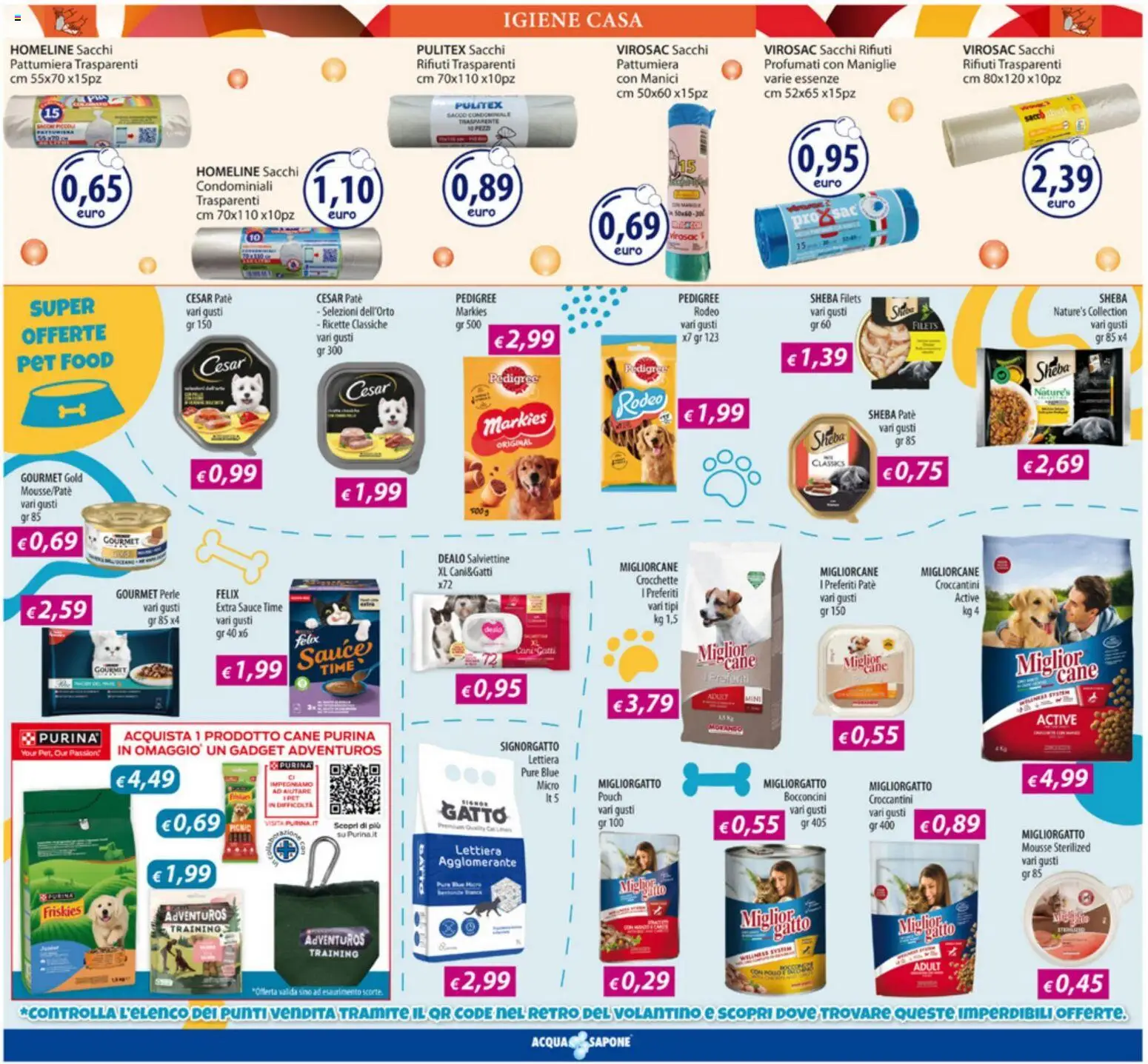 Volantino Acqua e Sapone del 05/10/2026 | Pagina: 17 | Prodotti: Sapone, Acqua, Crocchette, Pattumiera