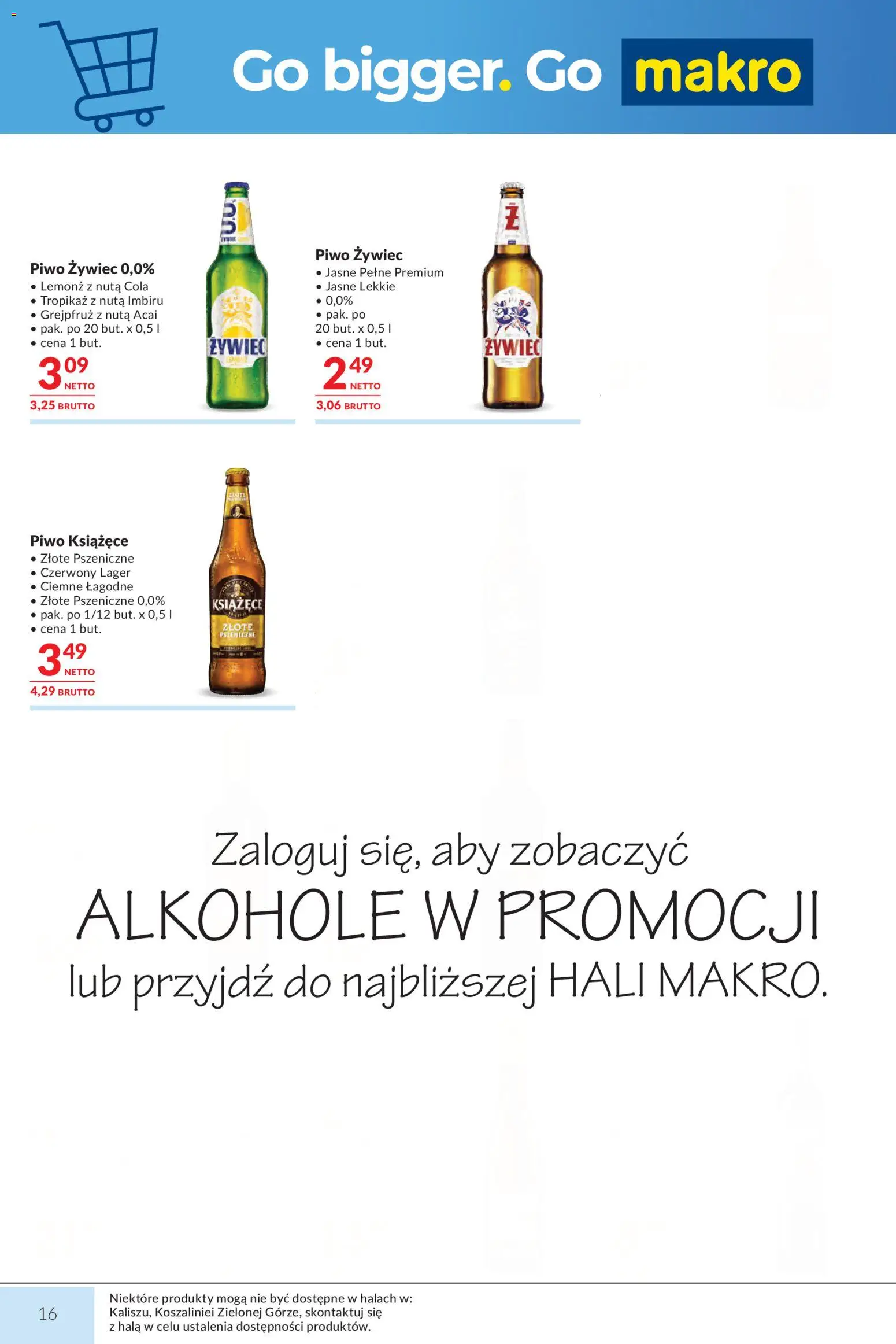 Makro gazetka od 01.09.2026 | Strona: 16 | Produkty: Alkohole, Piwo książęce, Piwo