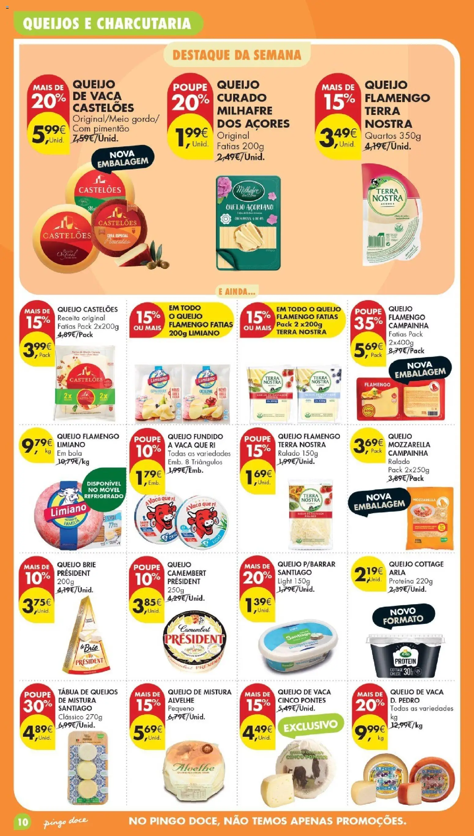 Pingo Doce folheto Poupe Esta Semana Madeira │ válido de 27/10/2026 | Página: 10 | Produtos: Tábua, Pimentão, Campainha, Queijo