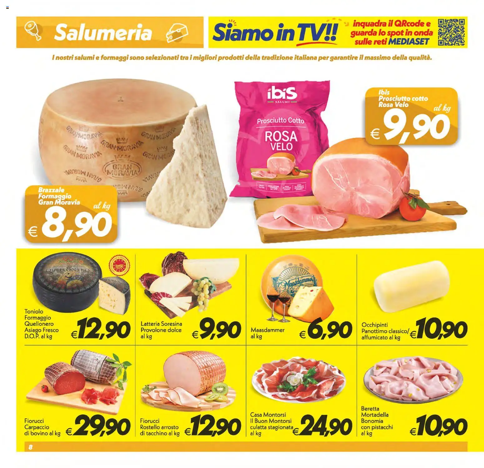 Volantino SuperConveniente del 09.06.2026 | Pagina: 8 | Prodotti: Bovino, Arrosto, Prosciutto Cotto, Tacchino